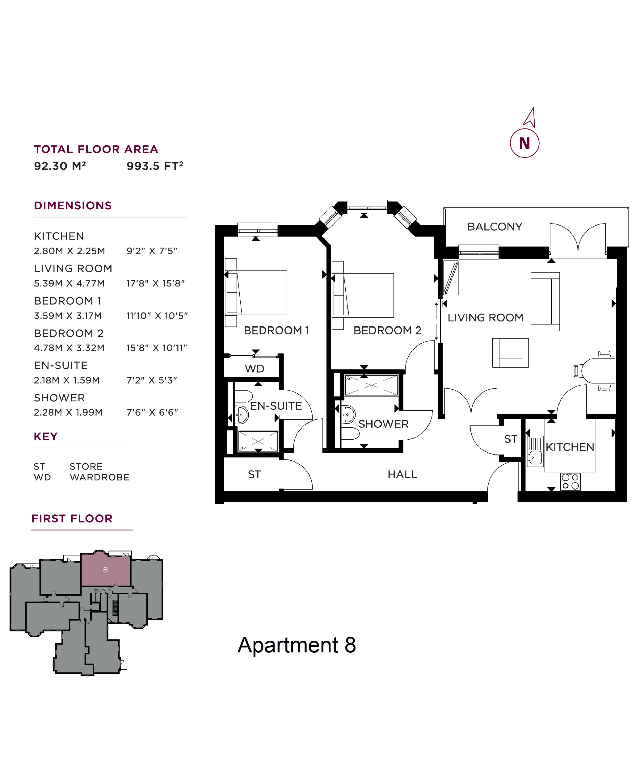 Wharf Lane, Bourne End, Buckinghamshire SL8, 2 bedroom flat for sale