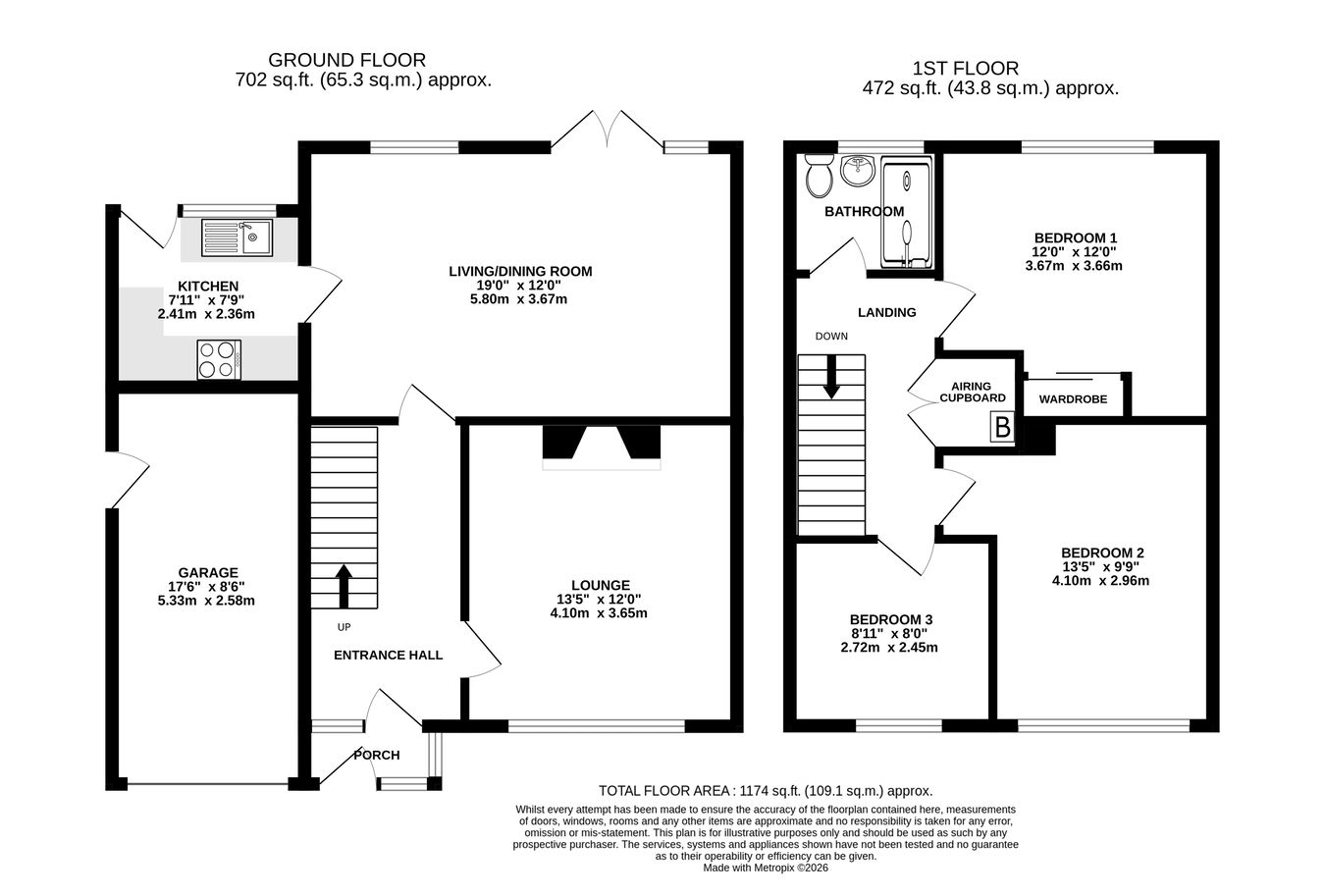 5, Tyr-Common, Abergavenny floorplan