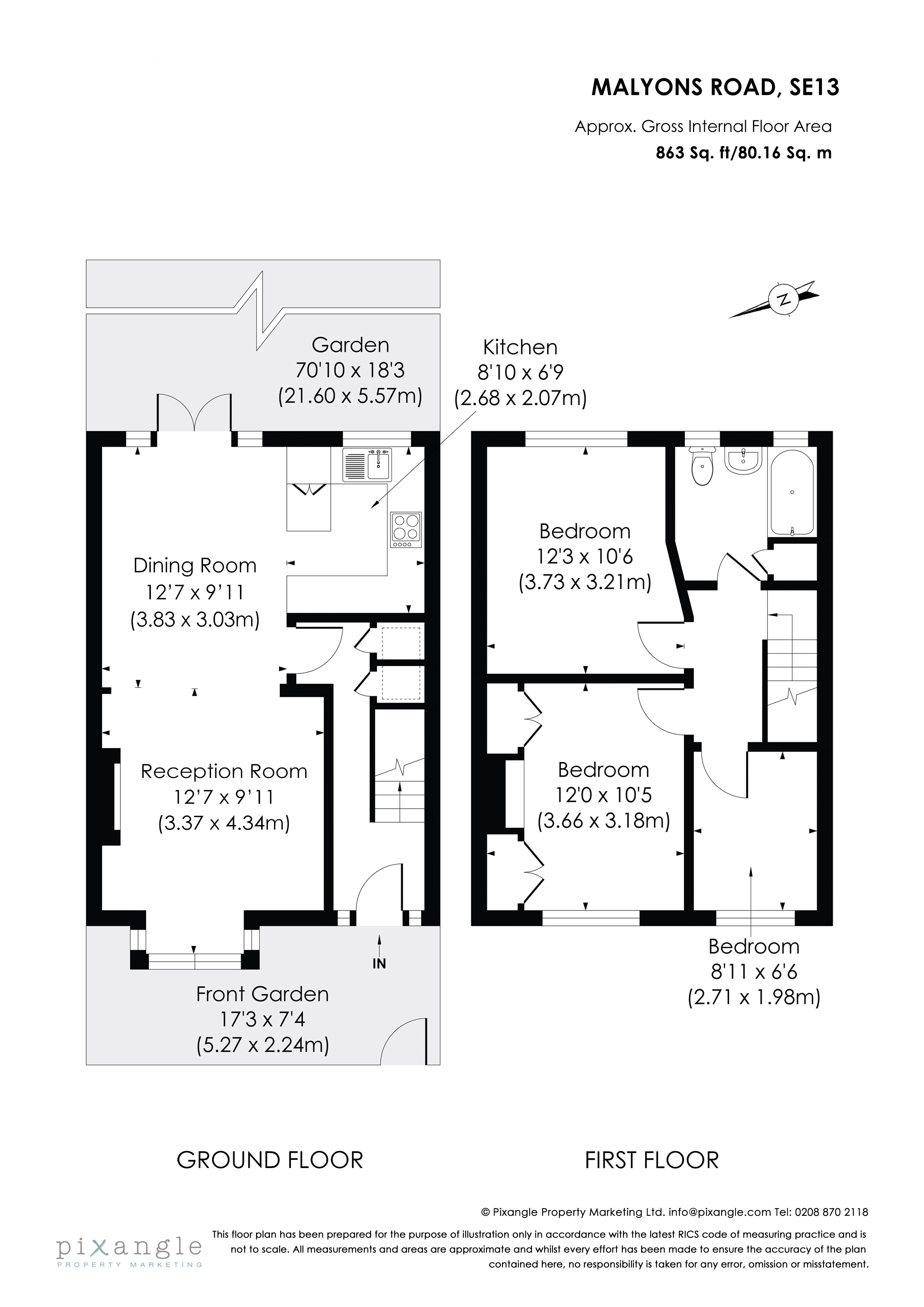 3 Bedrooms Terraced house to rent in Malyons Road, London SE13