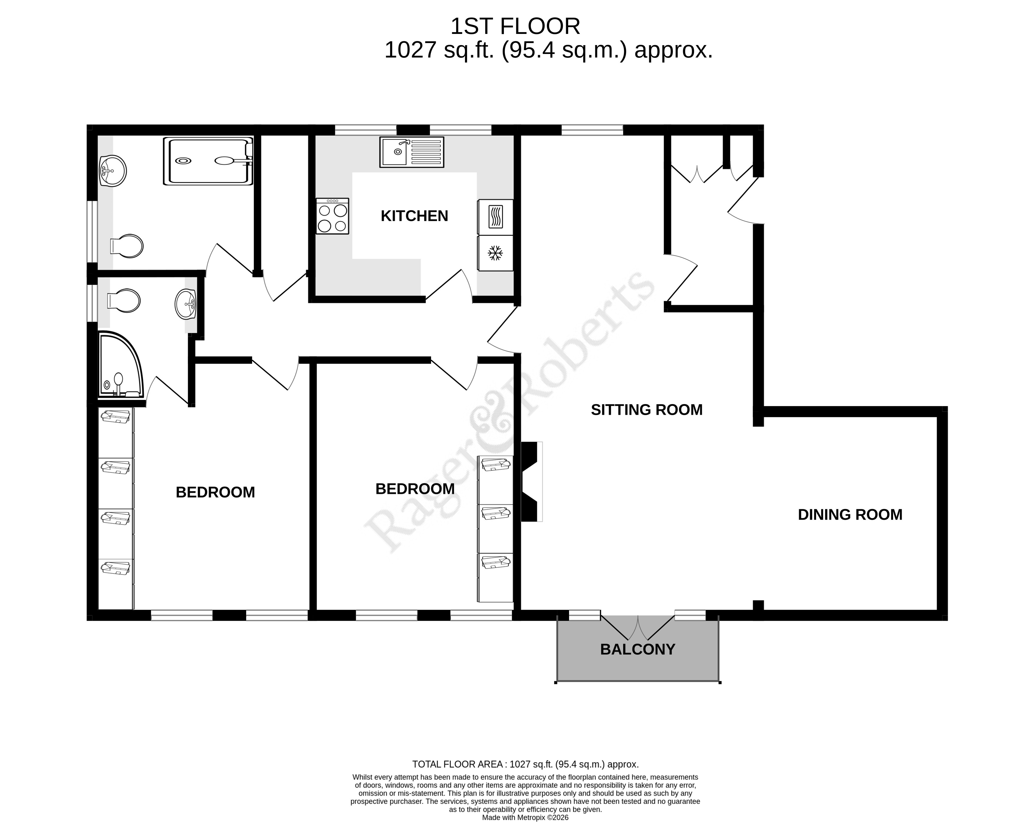Flat 3 Youl Grange,, Link Road, East Sussex floorplan
