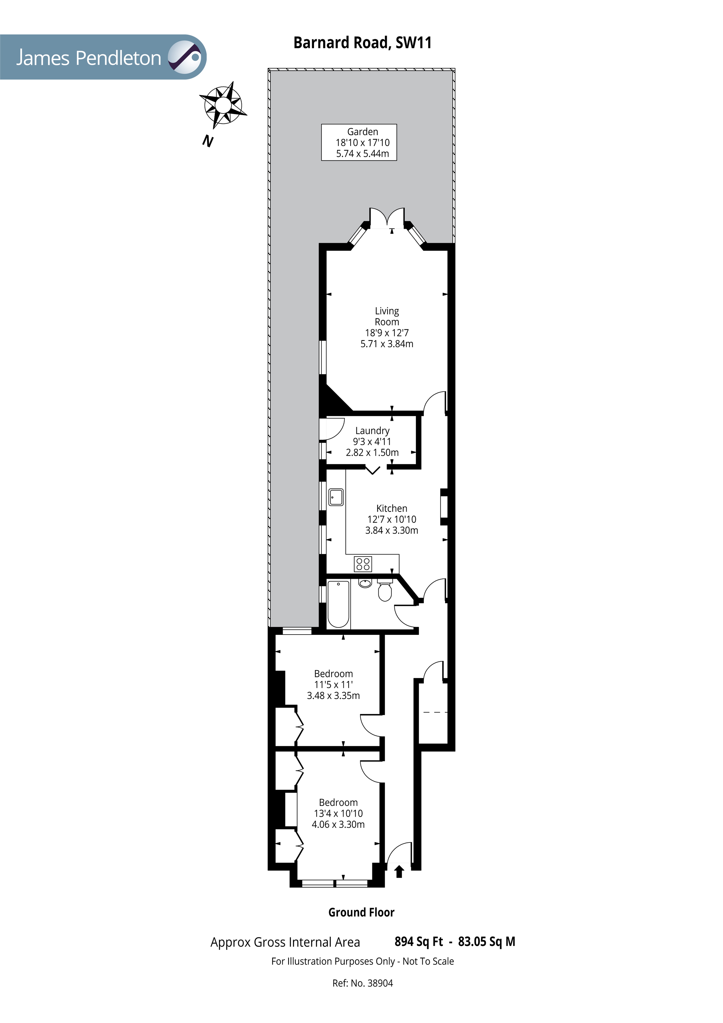 2 Bedrooms Maisonette for sale in Barnard Road, Battersea, London SW11