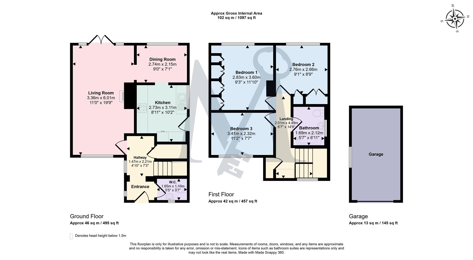 34, Bosworth Road, Nuneaton floorplan