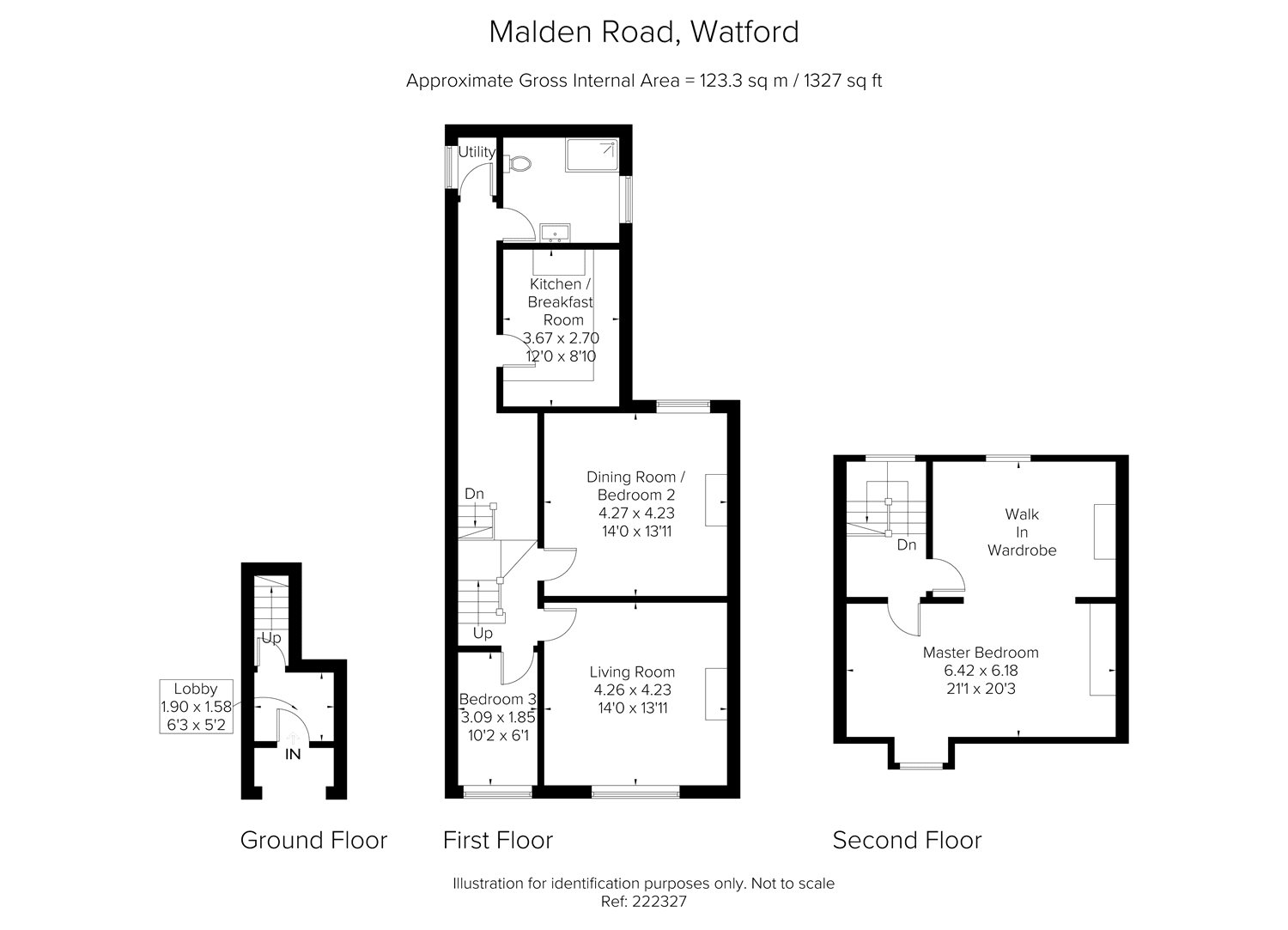 3 Bedrooms Maisonette for sale in Malden Road, Watford, Hertfordshire WD17