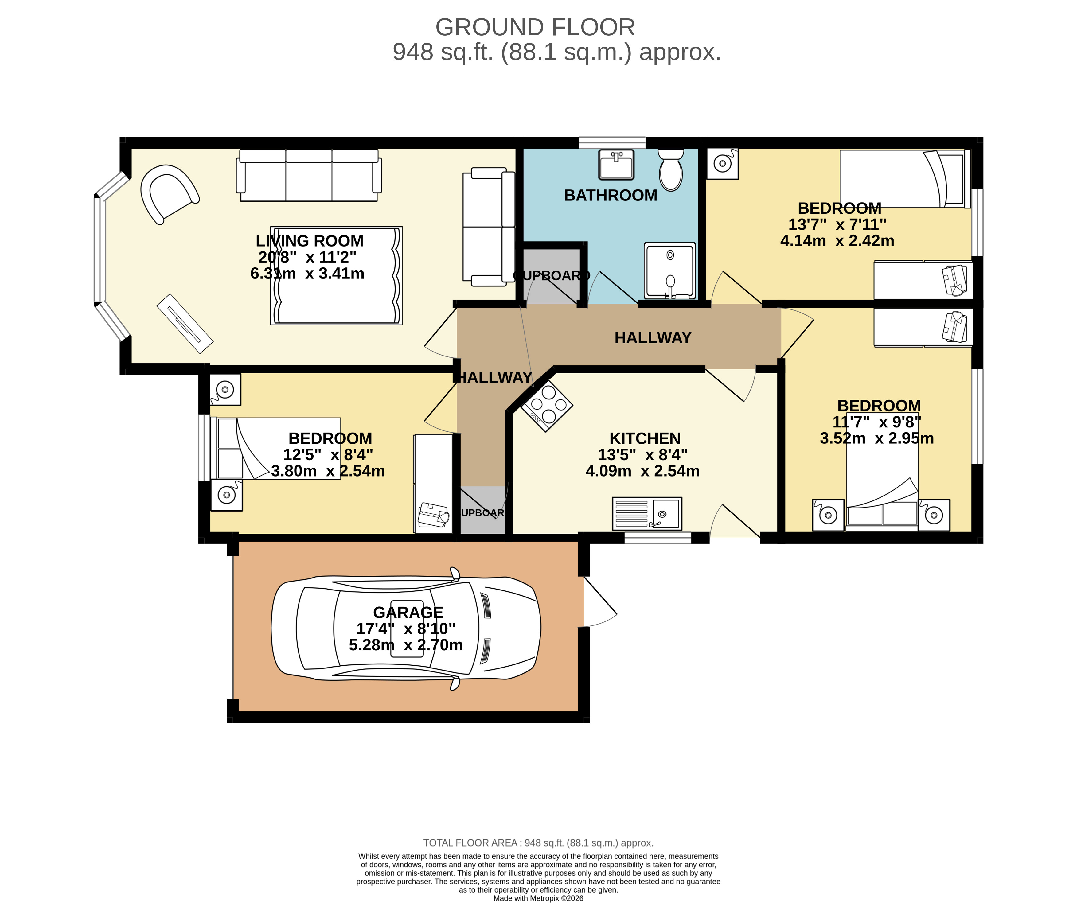 1, The Courtyard, Driffield floorplan