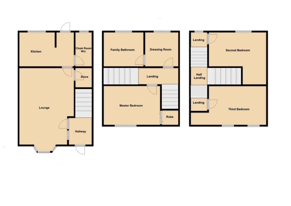 8, South Side, Easington Village floorplan