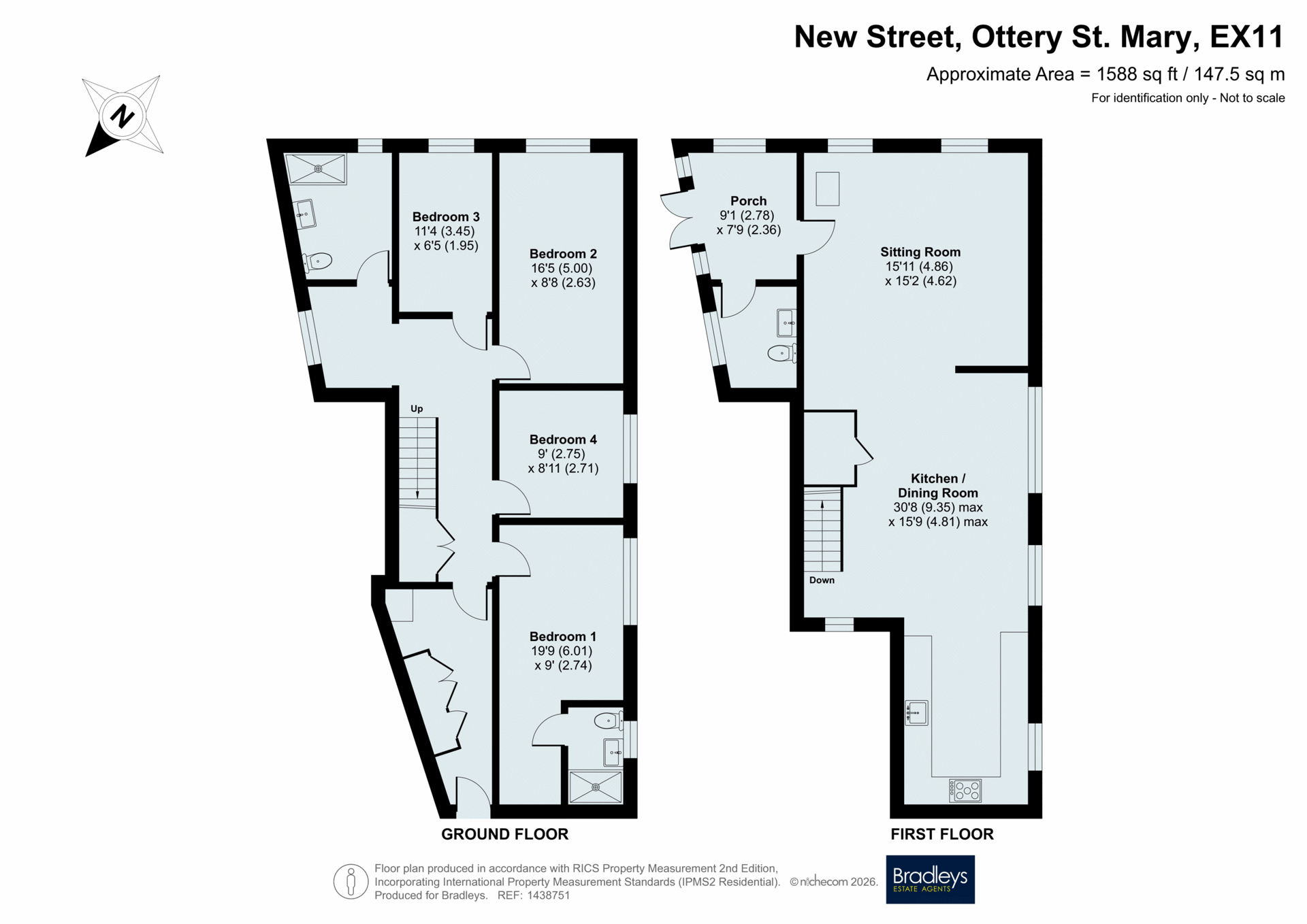 Ashcroft House,, New Street, Ottery St. Mary floorplan