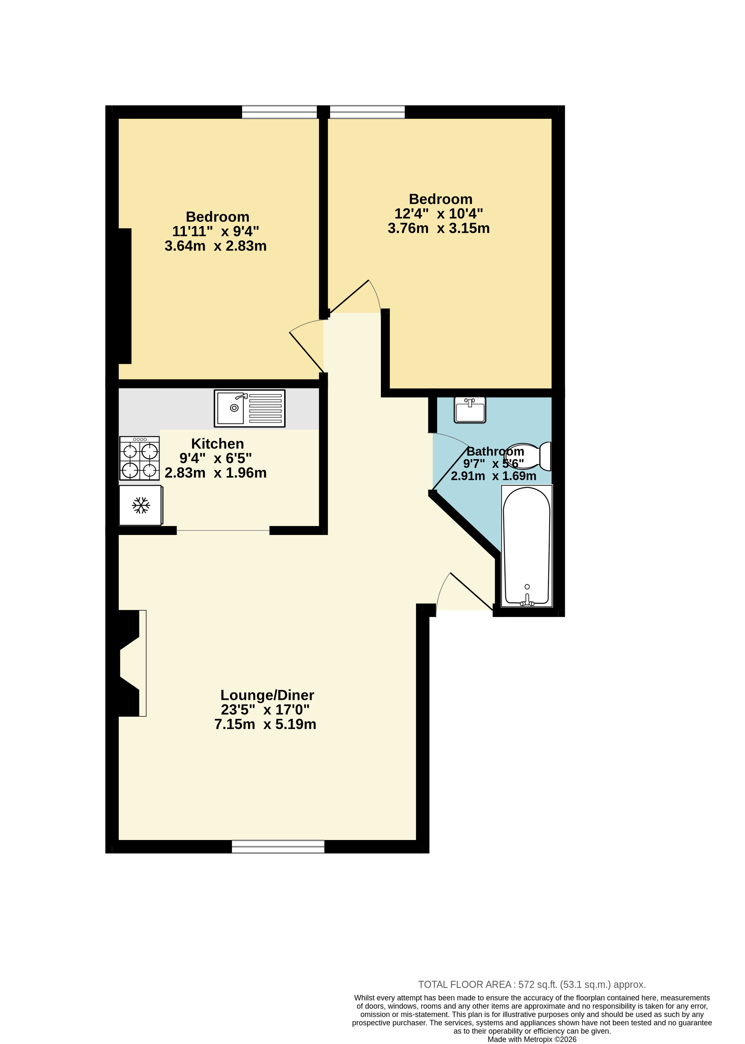Flat 3, 185, Old Dover Road, Kent floorplan