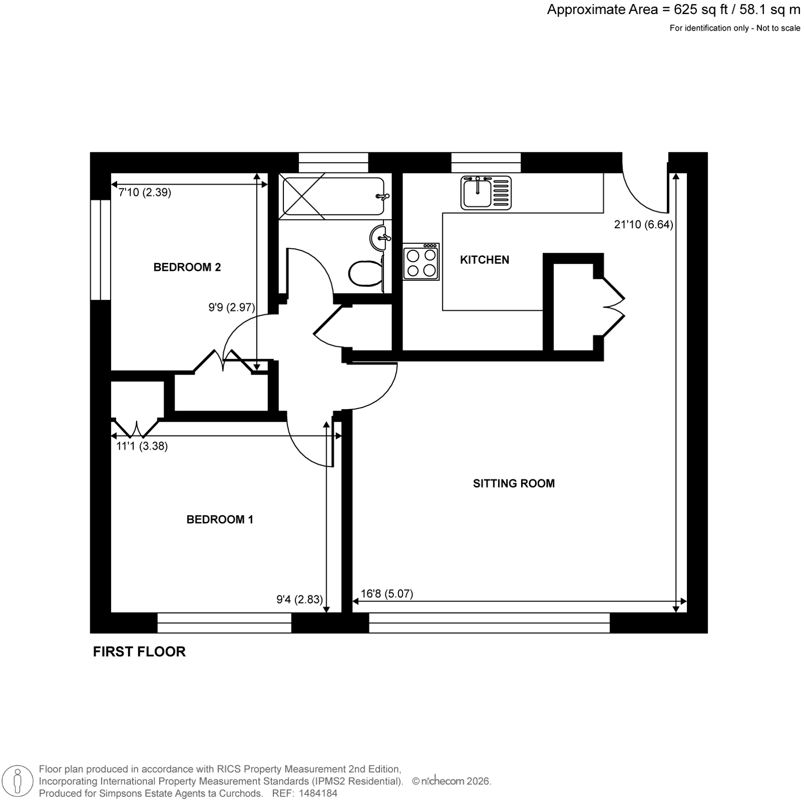 8, Moat Court,, Shaw Close, Chertsey floorplan