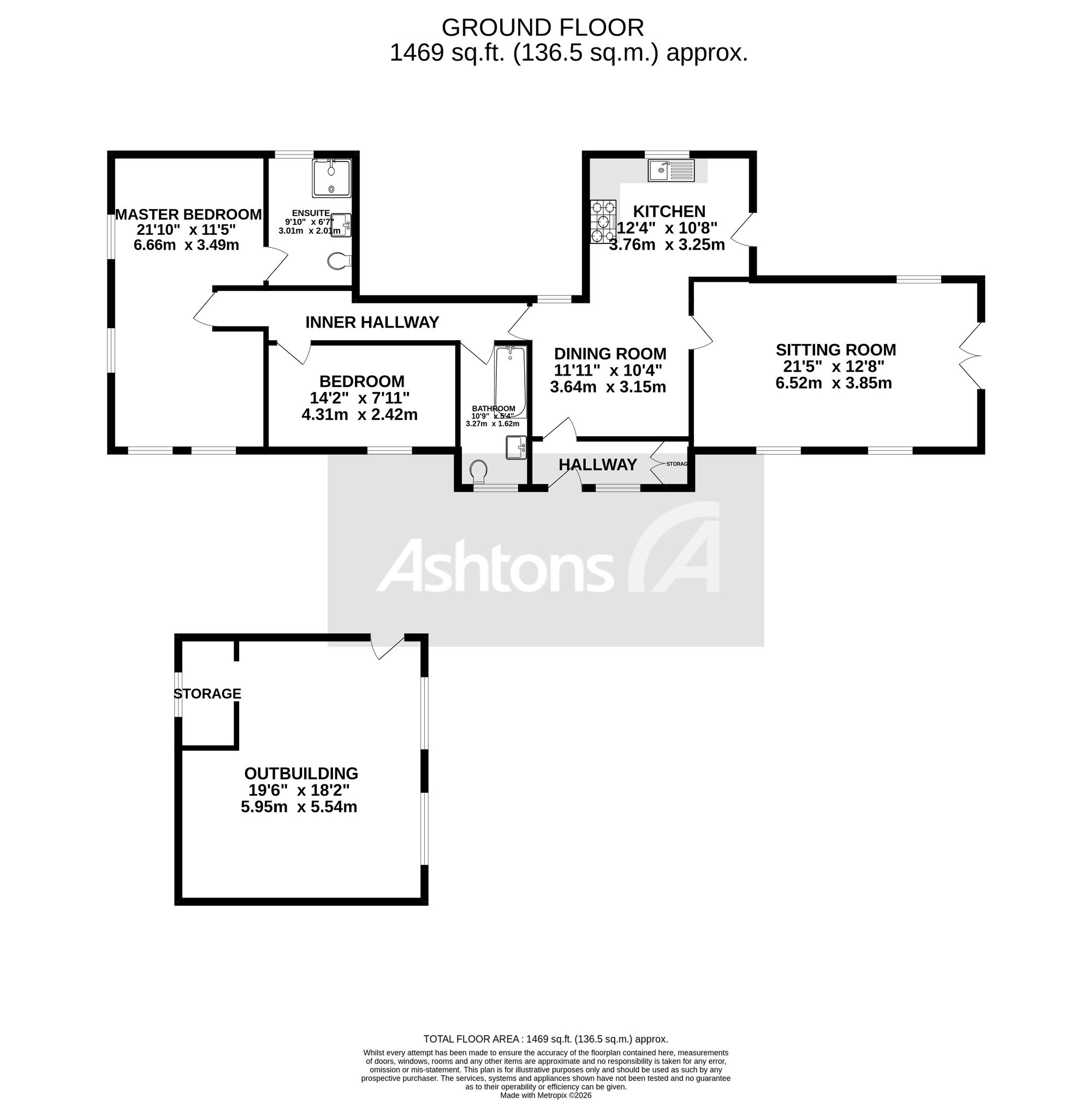 Stanley Cottage School Lane, Prescot floorplan