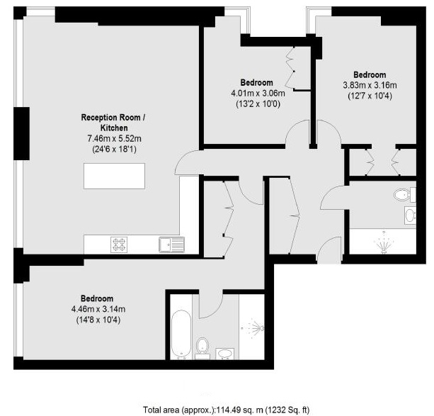 Landmark Pinnacle, London floorplan