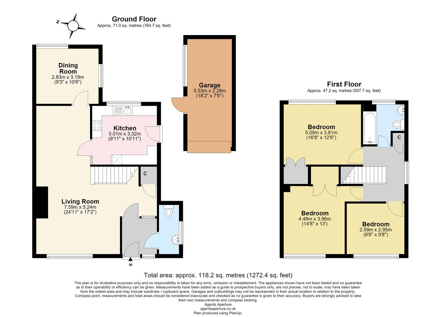 Pippins, The Warrens, Hartley floorplan