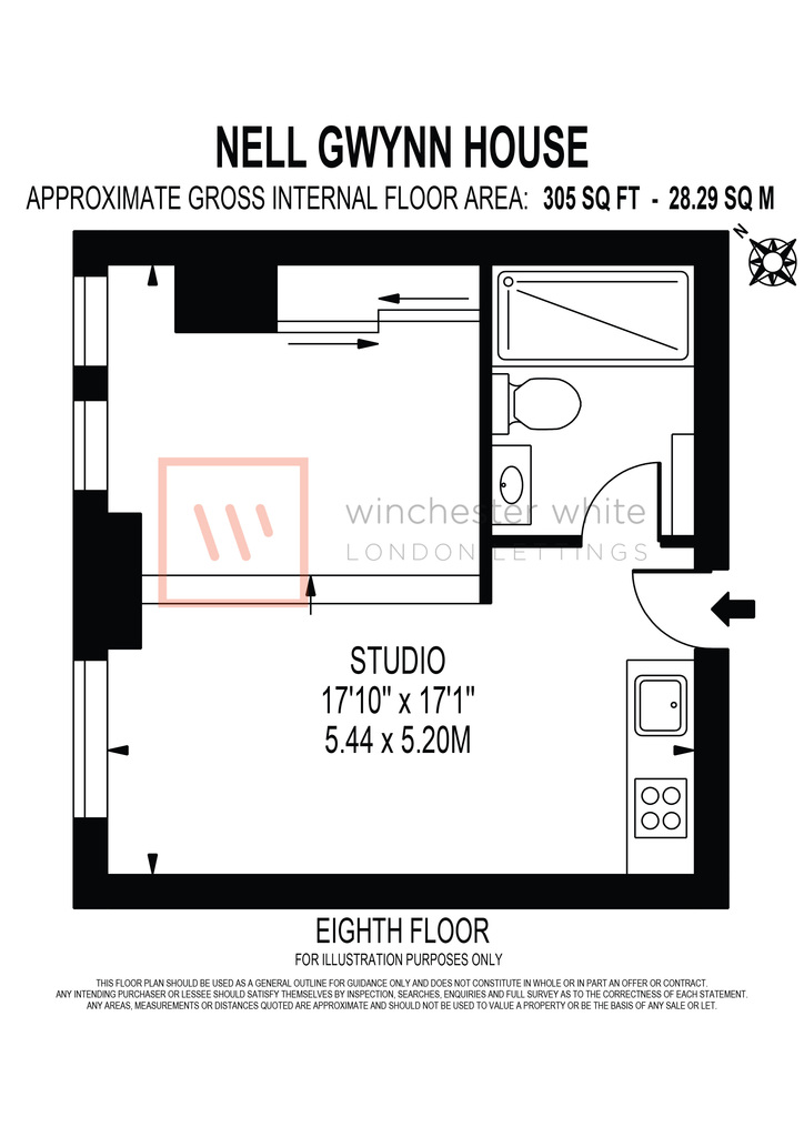 Flat 801, Nell Gwynn House, Sloane Avenue, London floorplan
