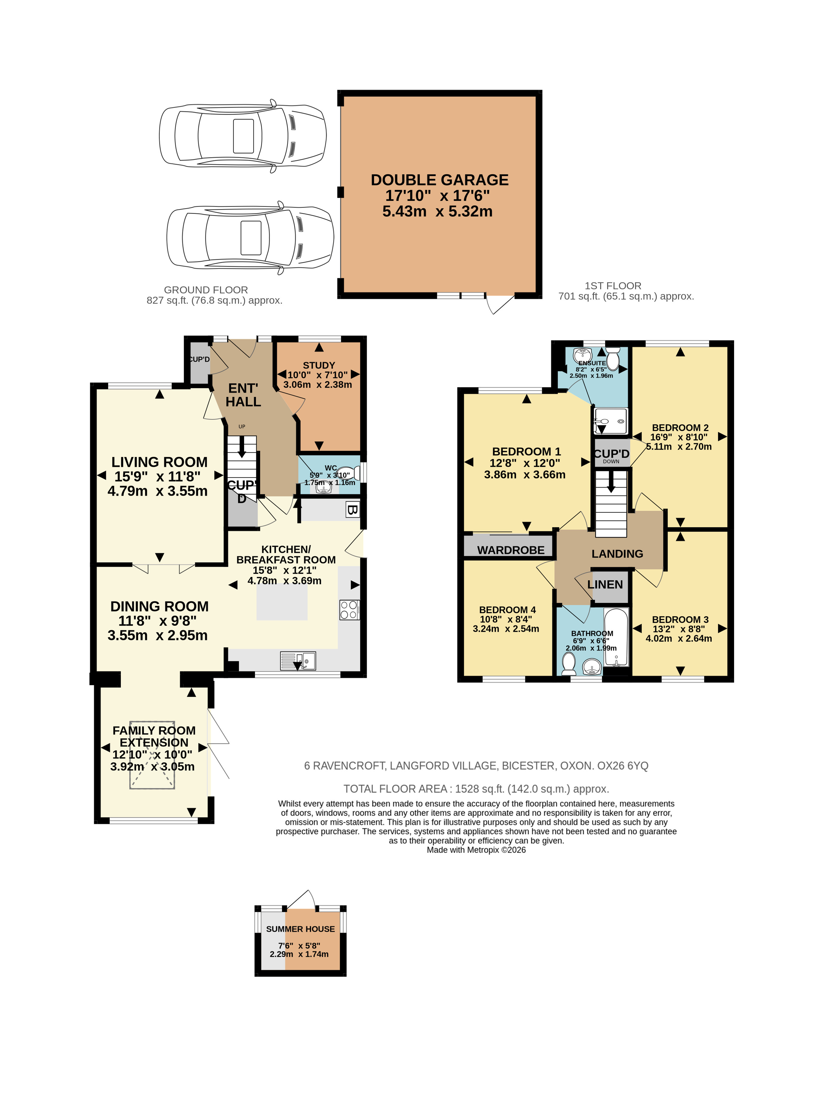 6, Ravencroft, Bicester floorplan