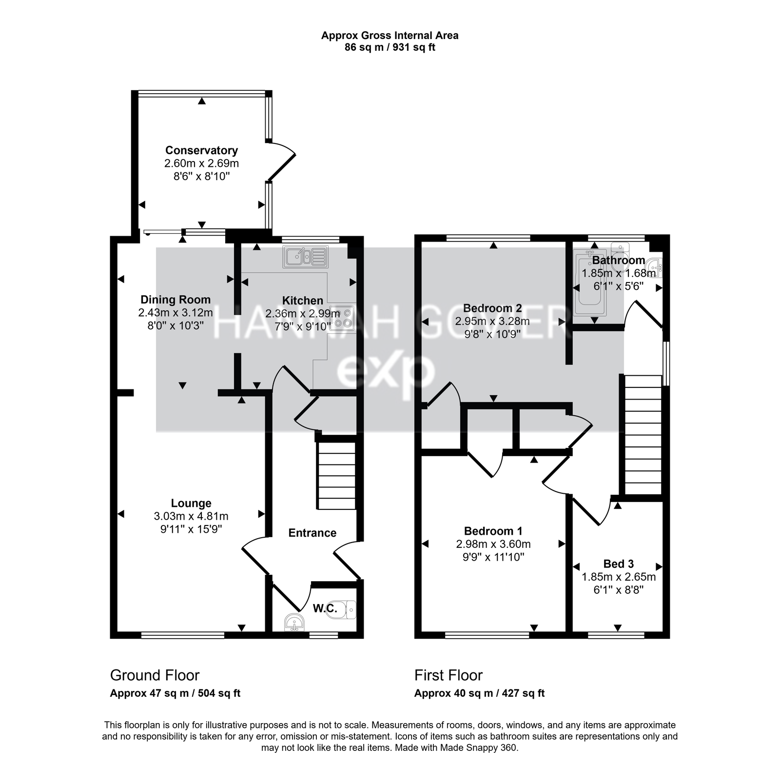 8, Crown Walk, Caerphilly floorplan
