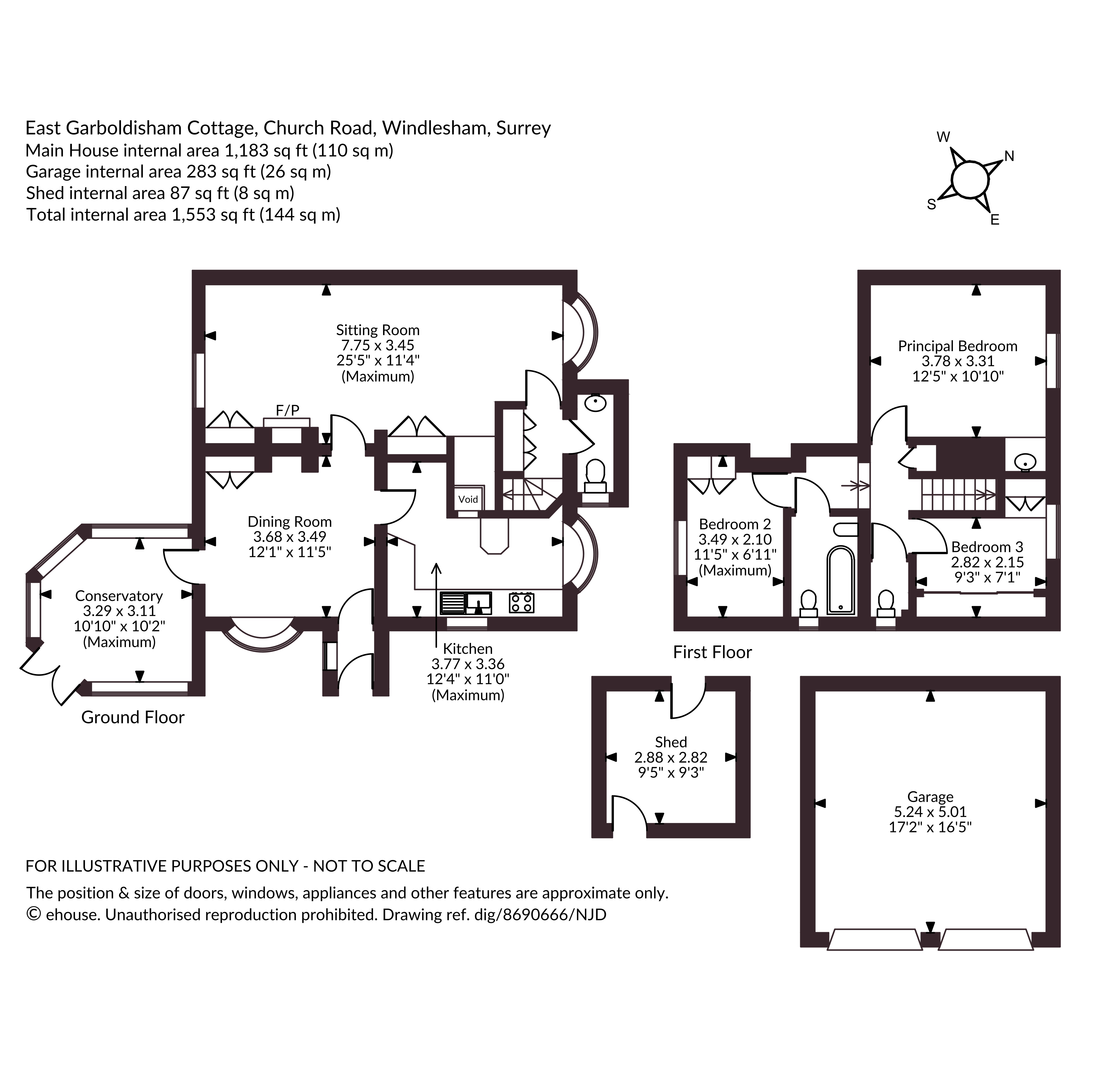 East Garboldisham Cottage,, Church Road, Surrey floorplan