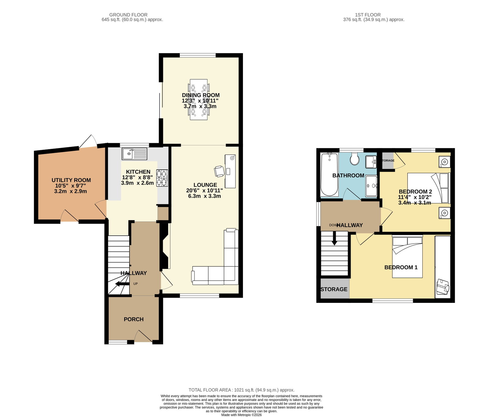 12, Erle Gardens, Plymouth floorplan