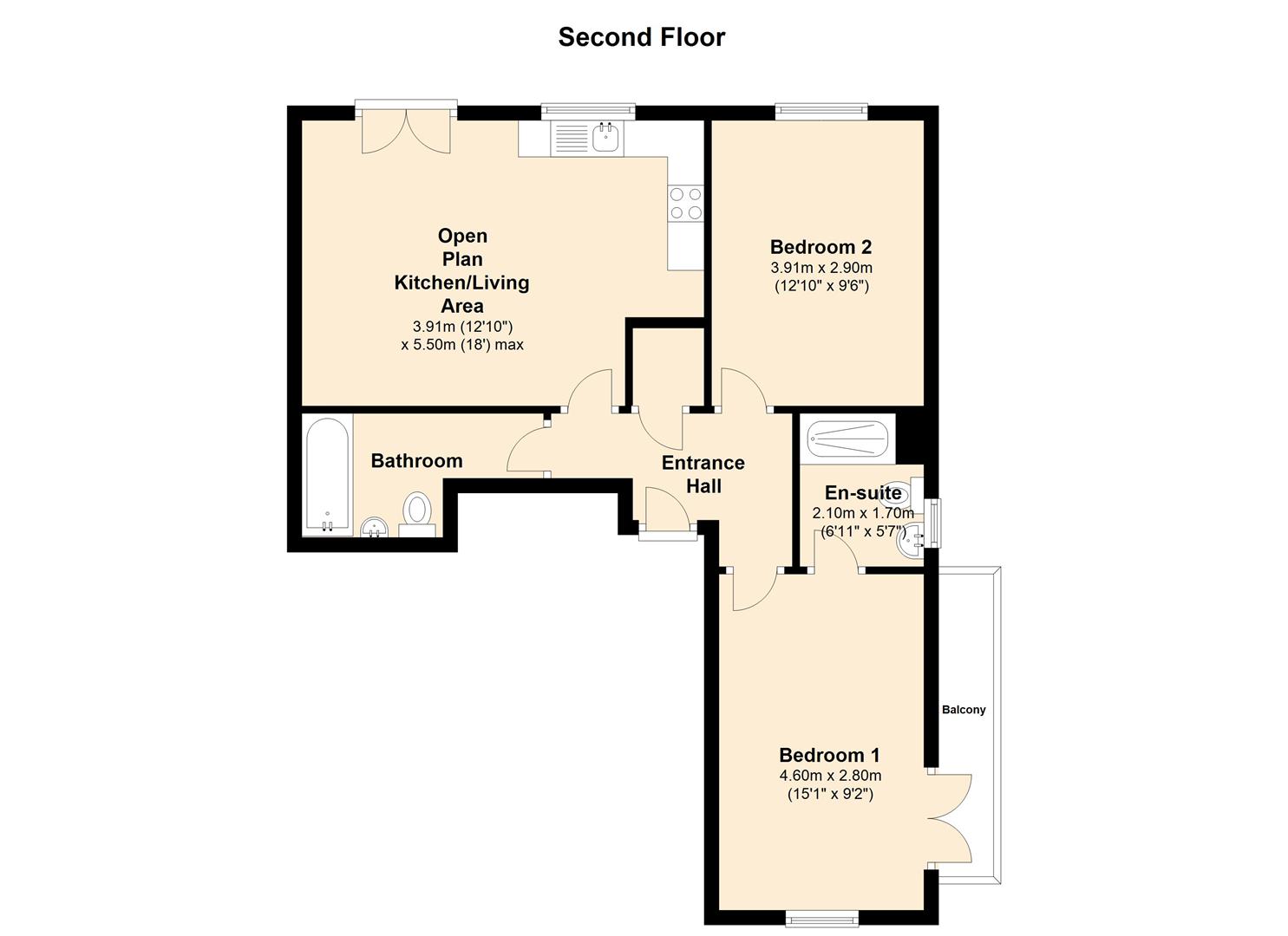 2 Bedrooms Flat to rent in Maida Vale, Monkston Park, Milton Keynes MK10