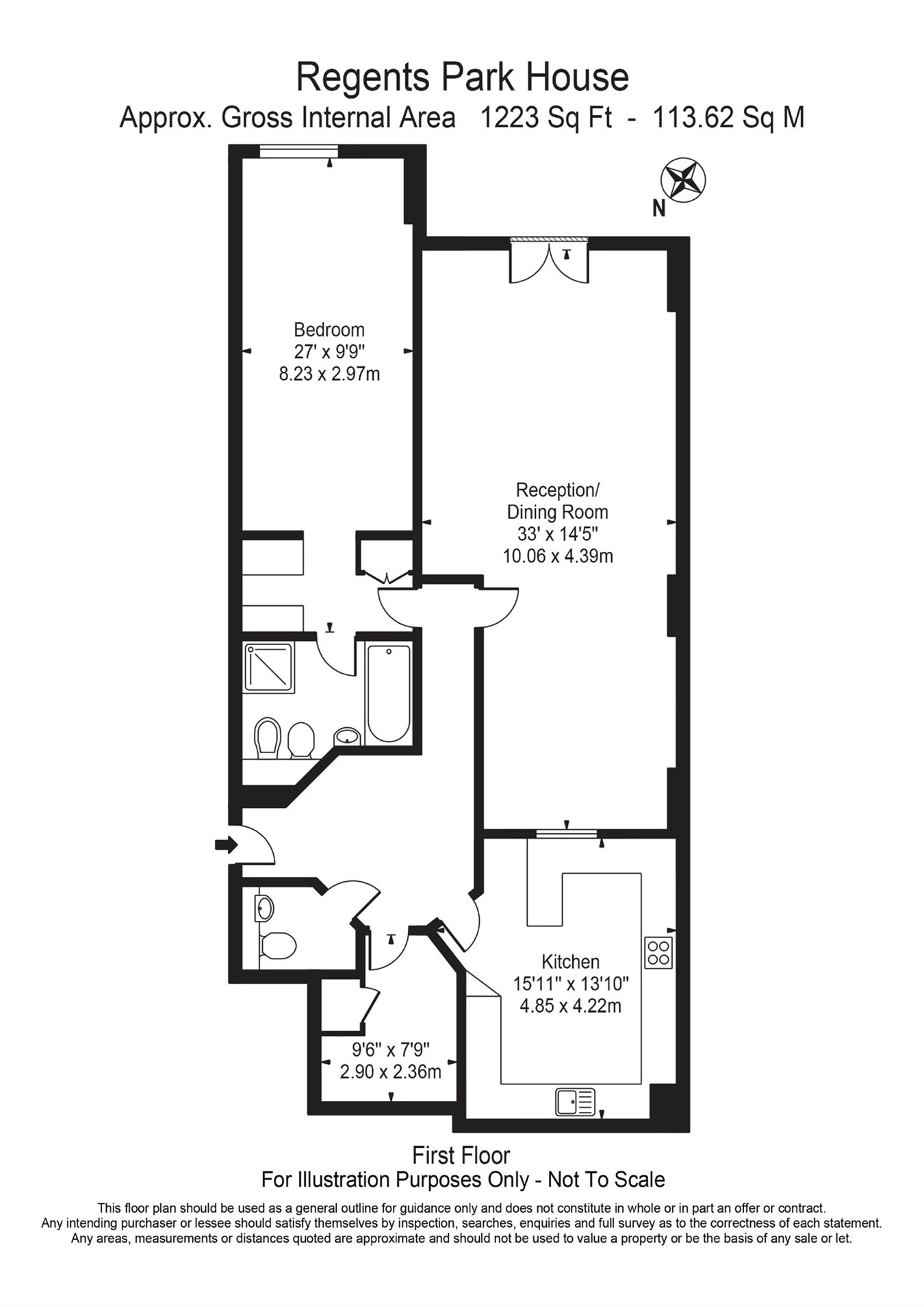 1 Bedrooms Flat to rent in Regents Park House, 105 Park Road, Regents Park, London NW8