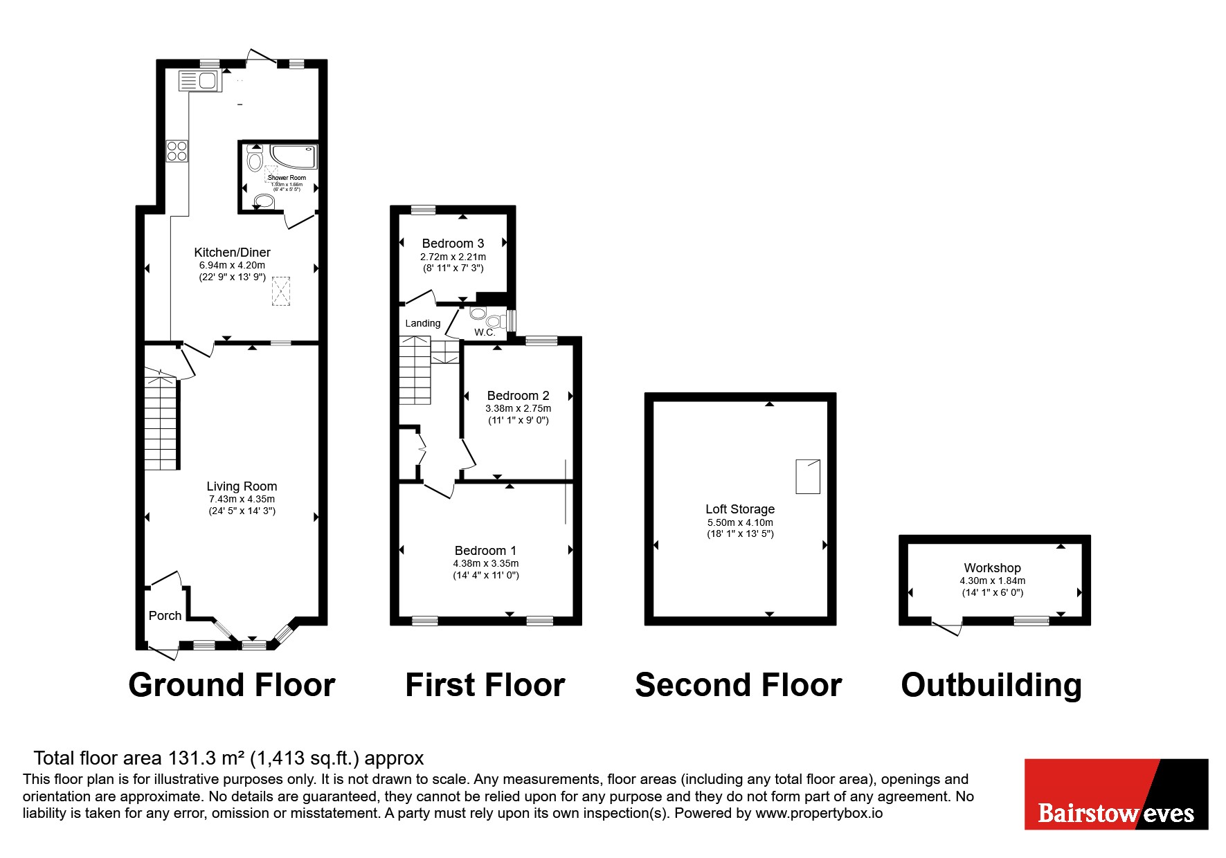 100, Caledon Road, London floorplan