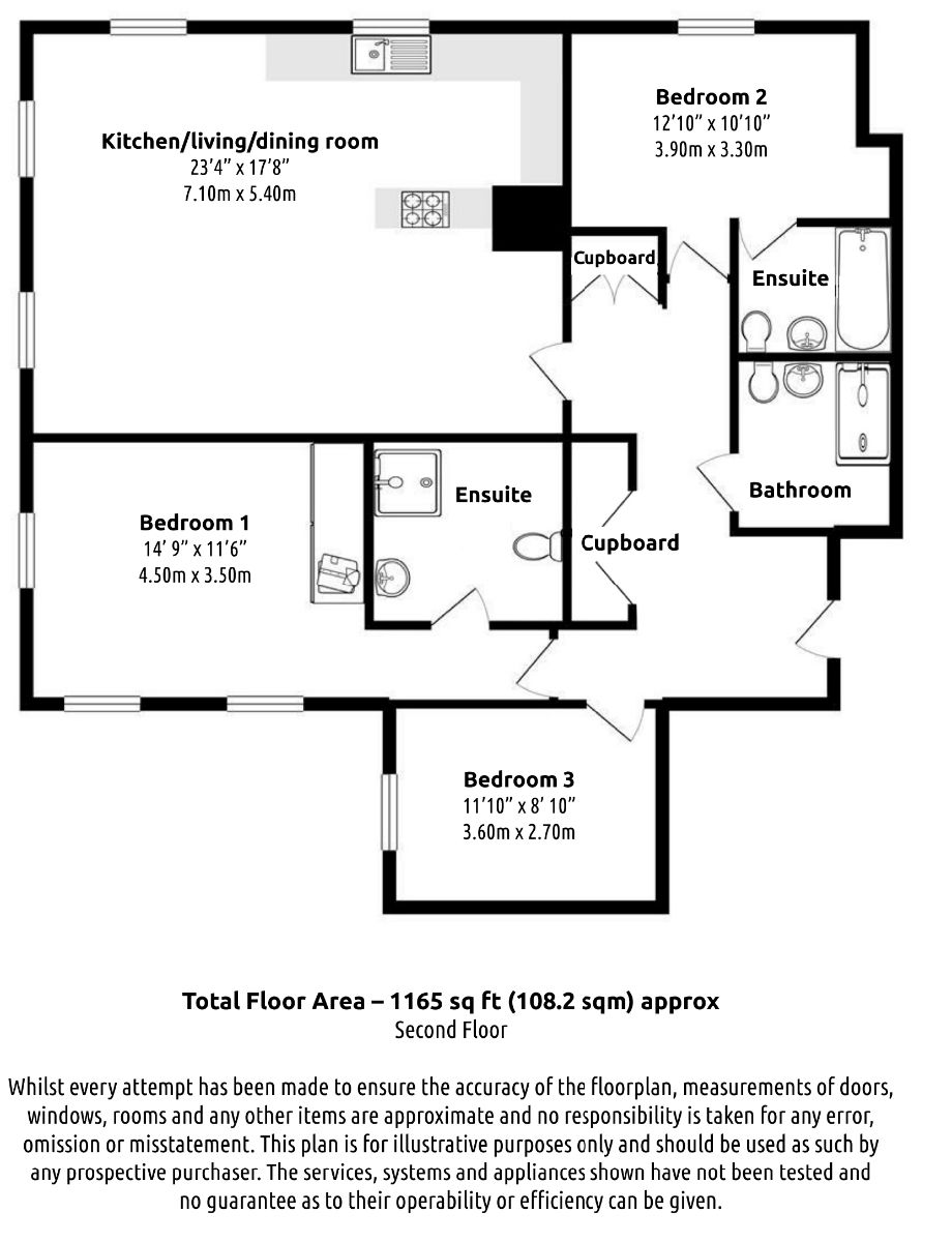 Flat 68, Star & Garter House, Richmond floorplan