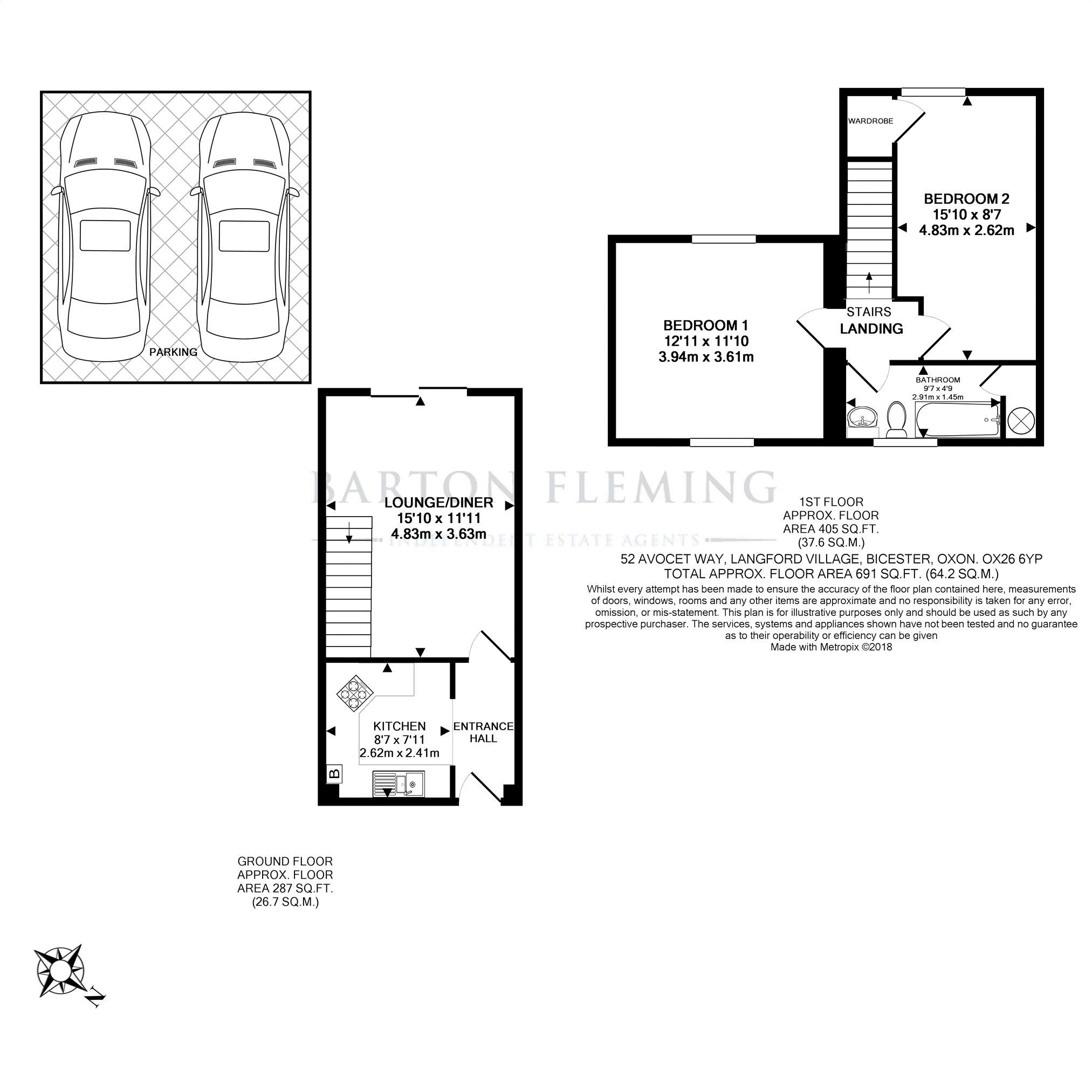 2 Bedrooms Terraced house for sale in Avocet Way, Bicester OX26