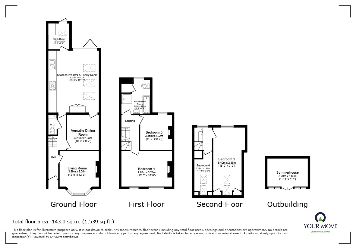 133, Howbury Street, Bedfordshire floorplan