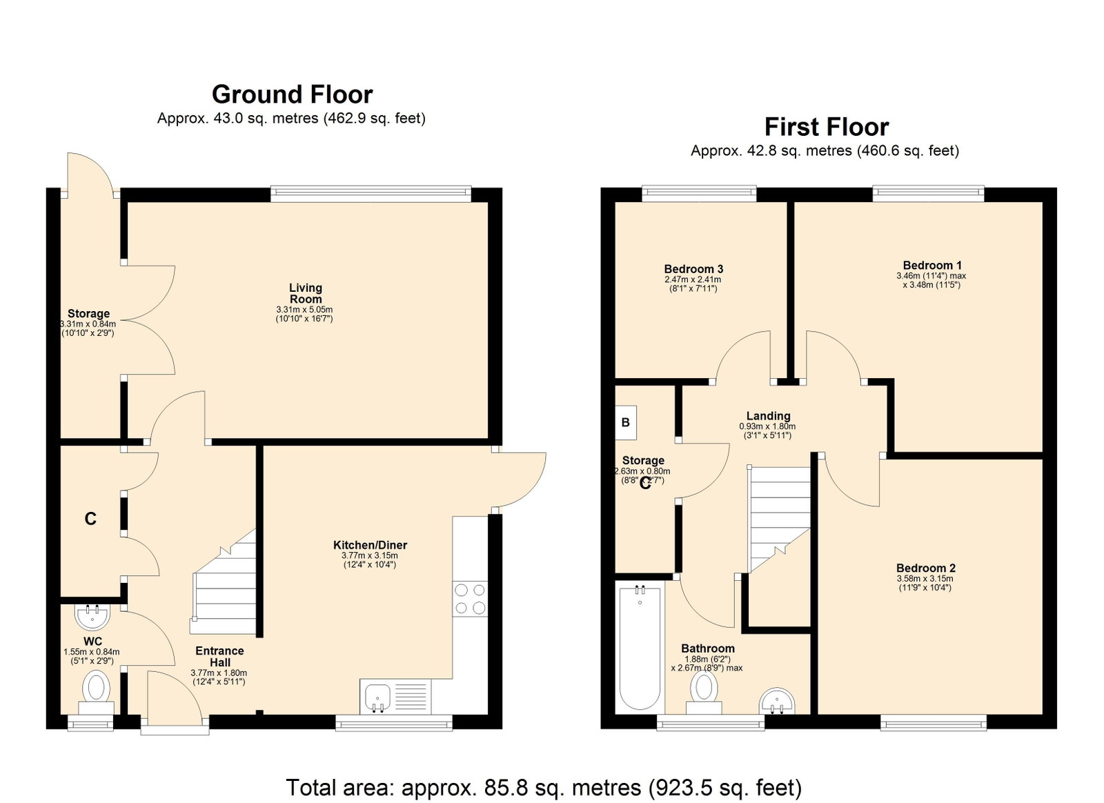 75, Manfield, Skelmersdale floorplan