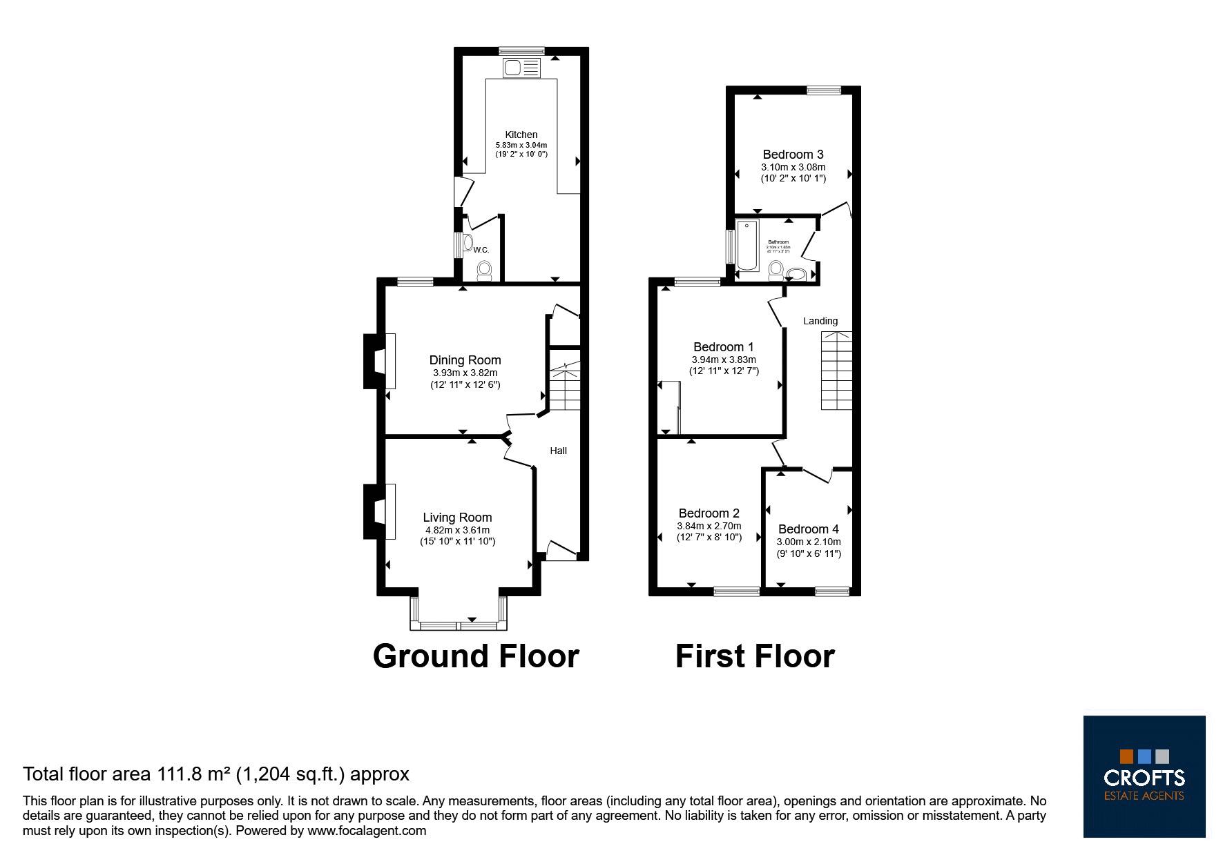 62, Suggitts Lane, Cleethorpes floorplan
