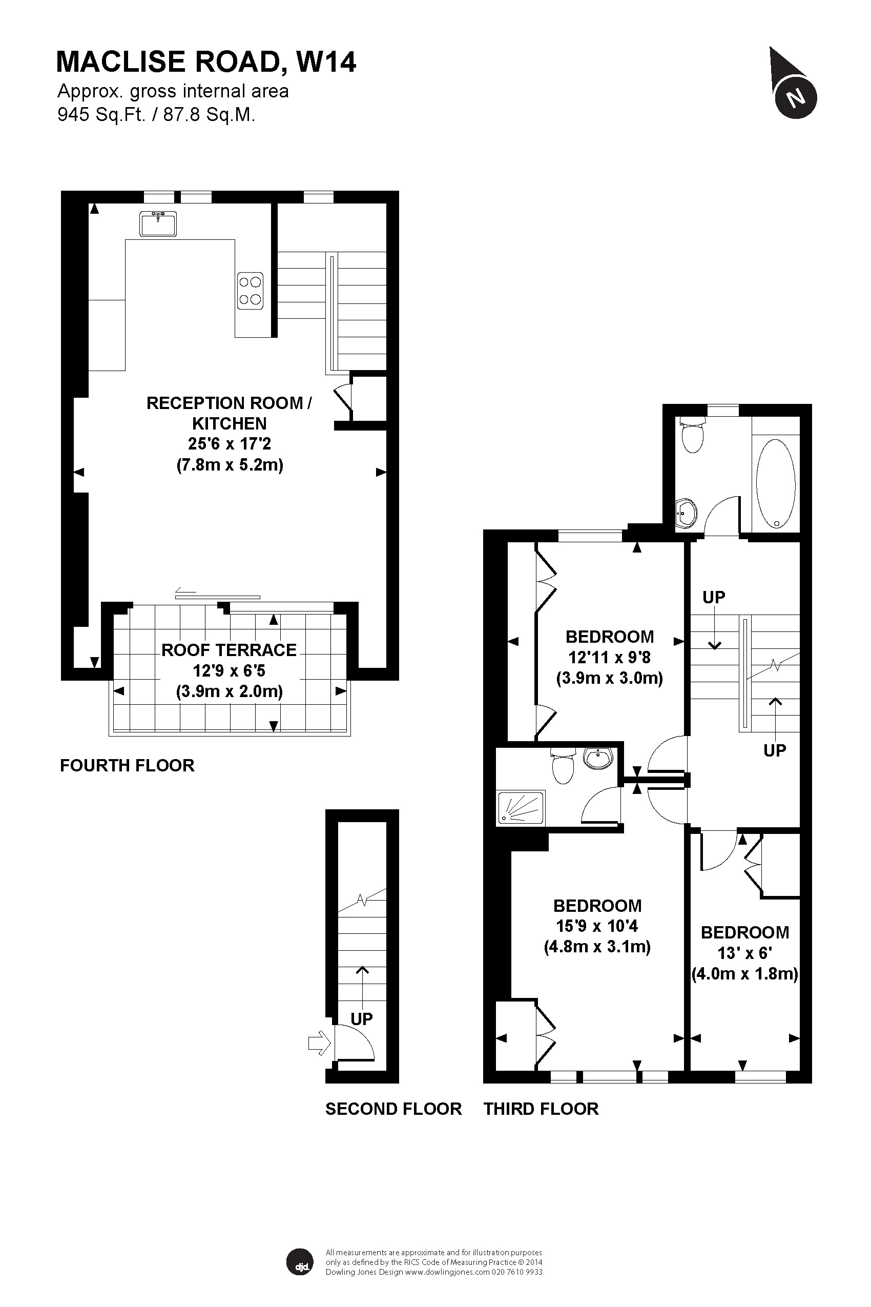 3 Bedrooms Flat to rent in Maclise Road, Brook Green, London W14