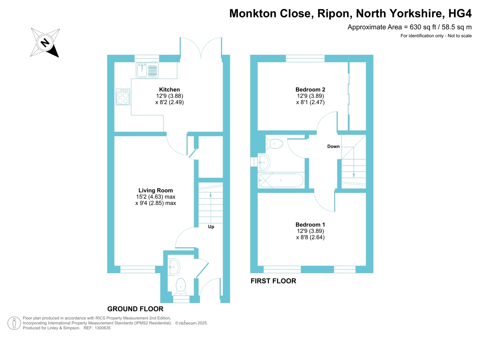 11, Monkton Close, North Yorkshire floorplan