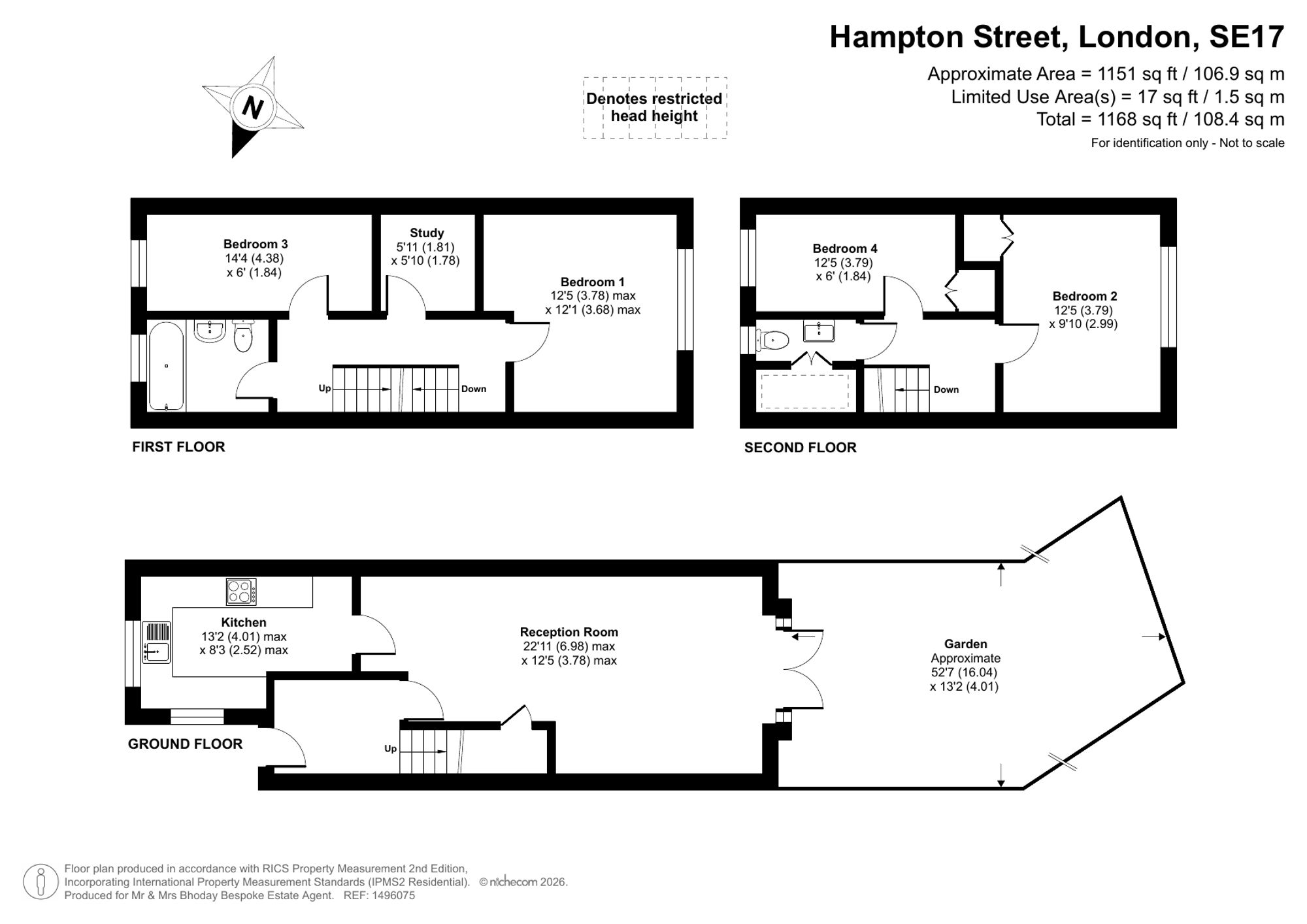 55 Hampton Street, London floorplan