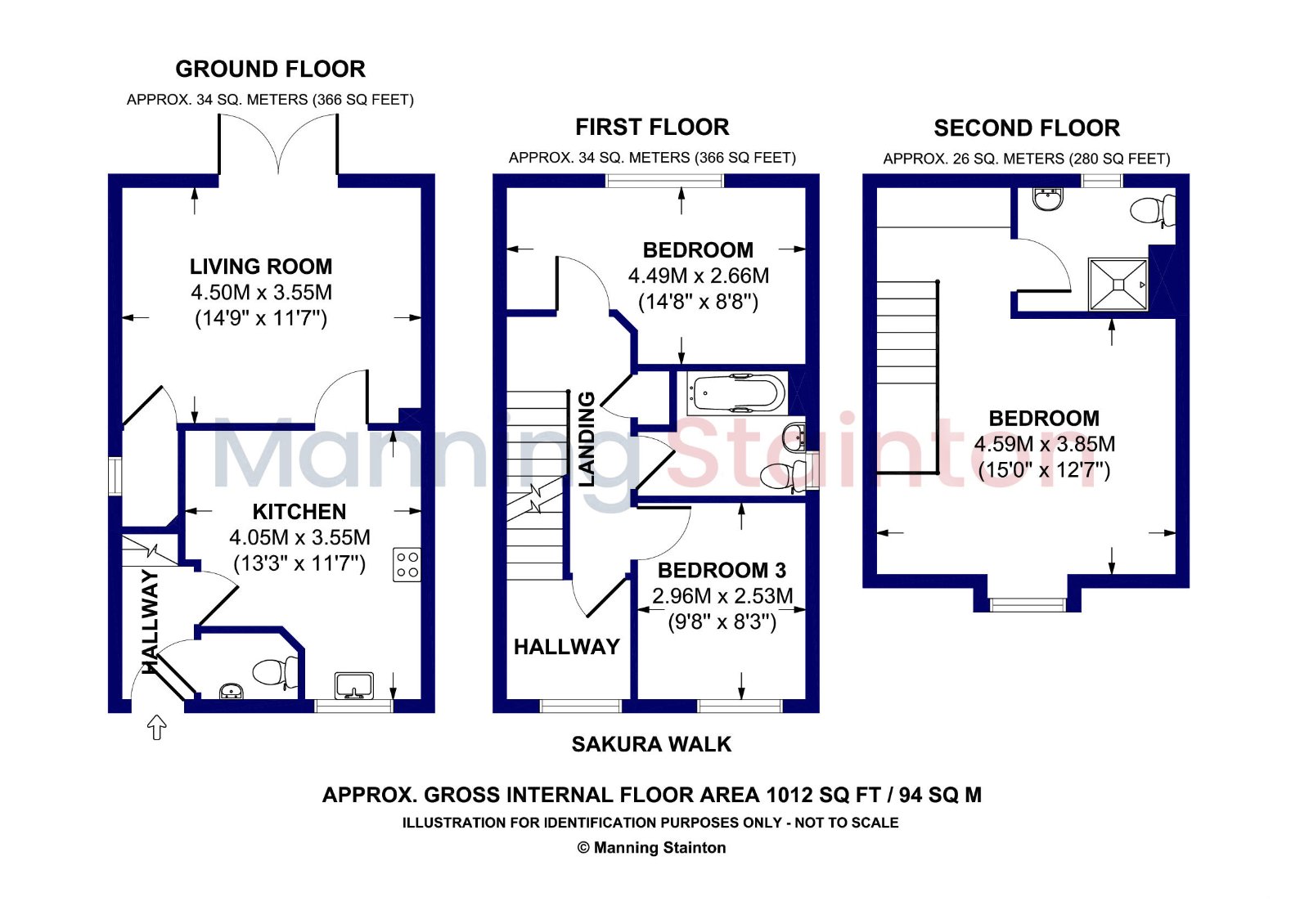 45, Sakura Walk, Leeds floorplan