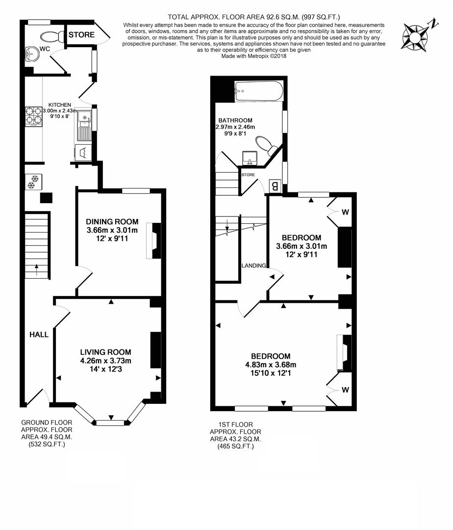 2 Bedrooms Terraced house for sale in Prior Park Gardens, Bath BA2