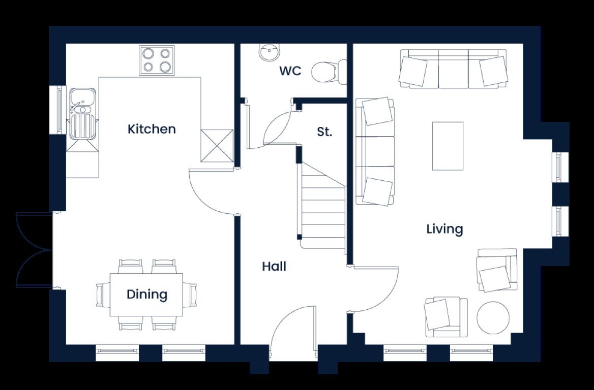 Plot 41, The Chepstow, Dol Y Ddraig, Merthyr Tydfil floorplan