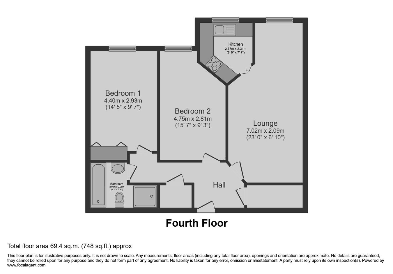 Pinetree Court, Danestrete, Stevenage floorplan