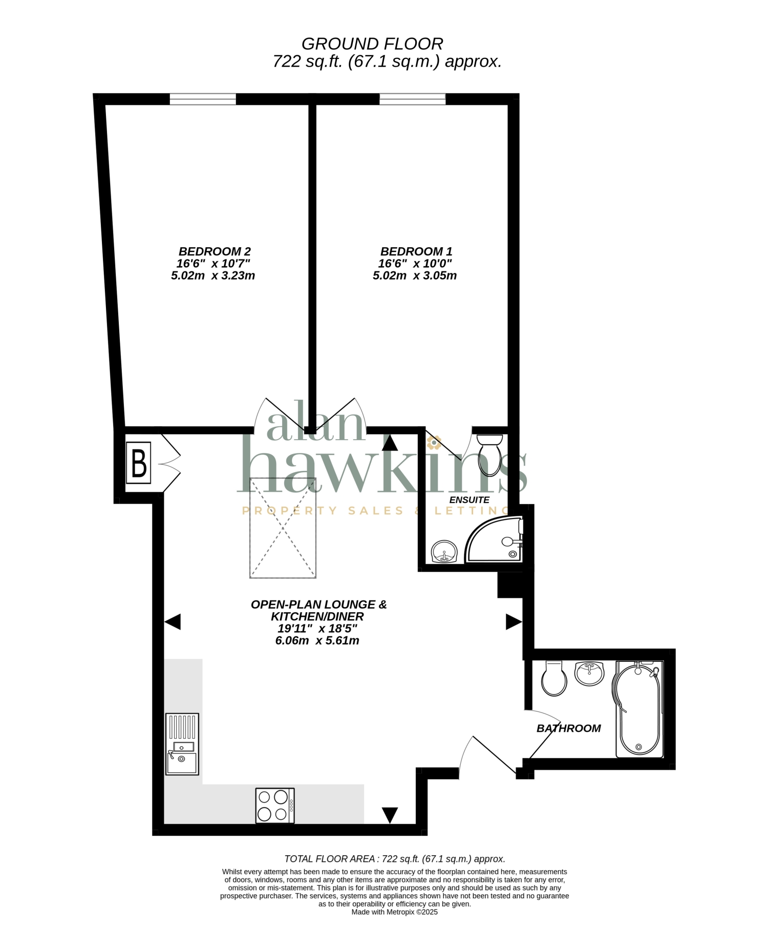 Flat 3, St. Margaret House, Church Street, Calne floorplan