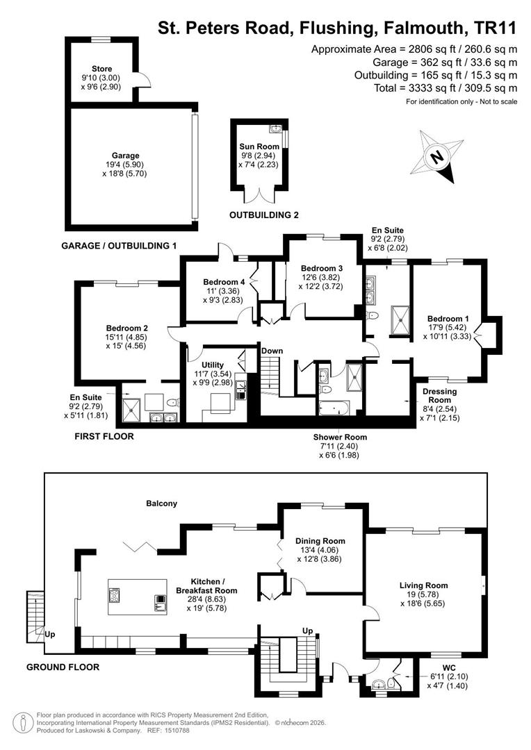 Downside, St Peters Road, Falmouth floorplan