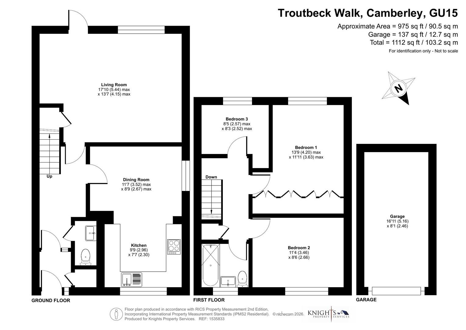 Troutbeck Walk, Camberley floorplan