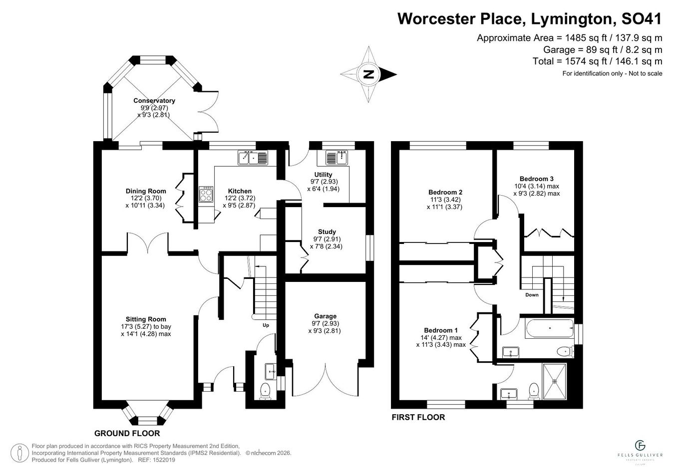 2, Worcester Place, Lymington floorplan