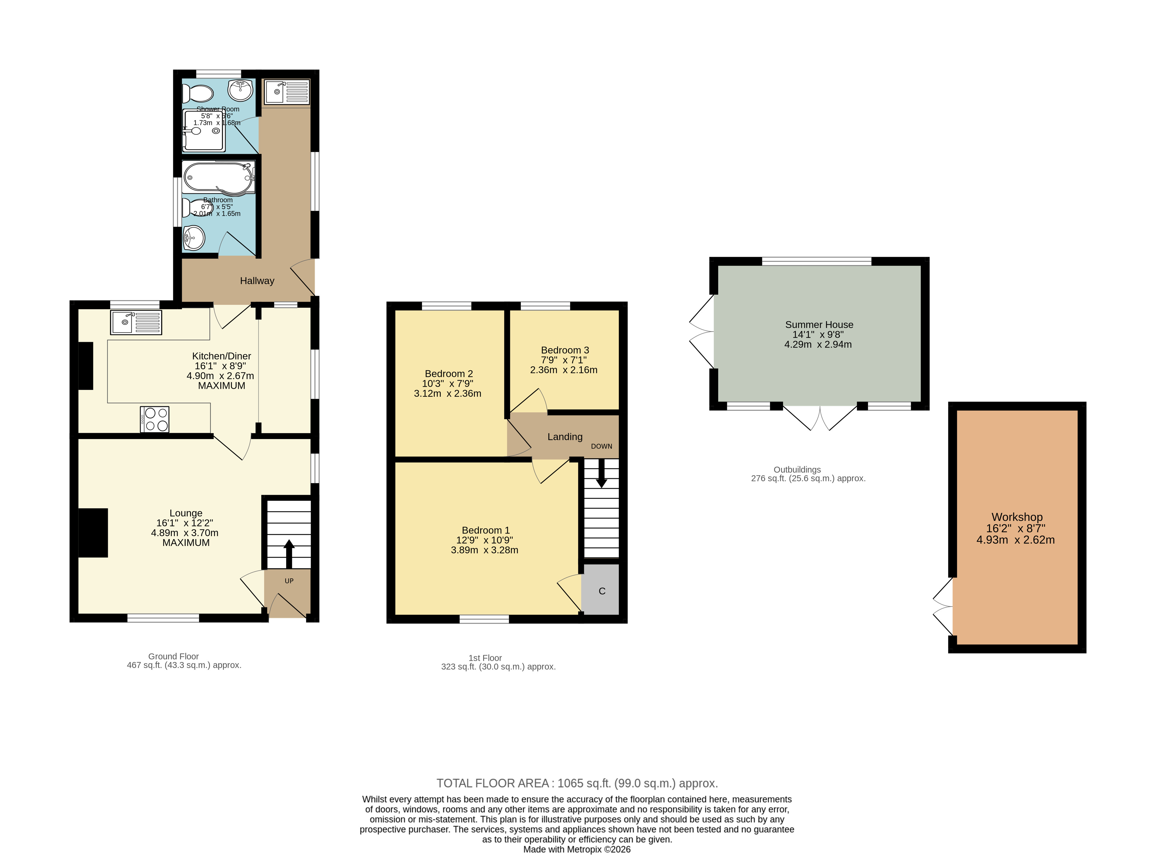3 Field Barn Cottages, Wells Road, West Barsham floorplan