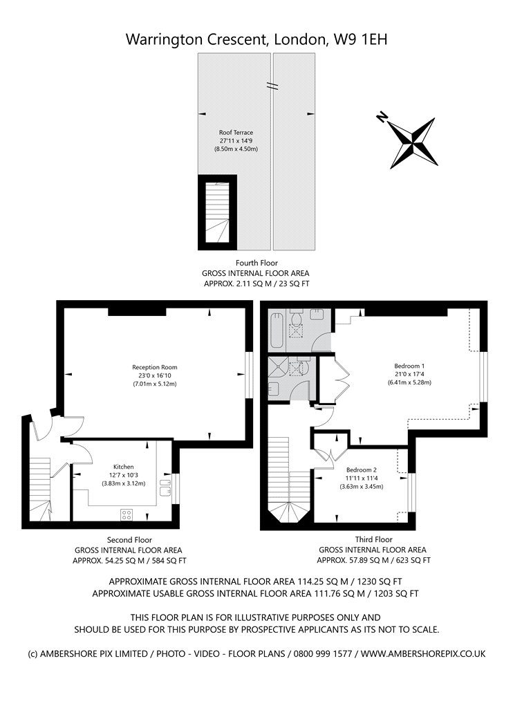 Flat 4, 57, Warrington Crescent, London floorplan