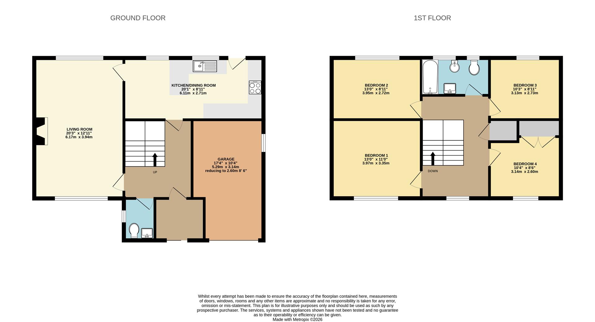 25, Doriam Close, Exeter floorplan