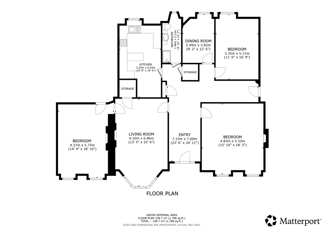 329 Maxwell Road, Main Door, Glasgow floorplan
