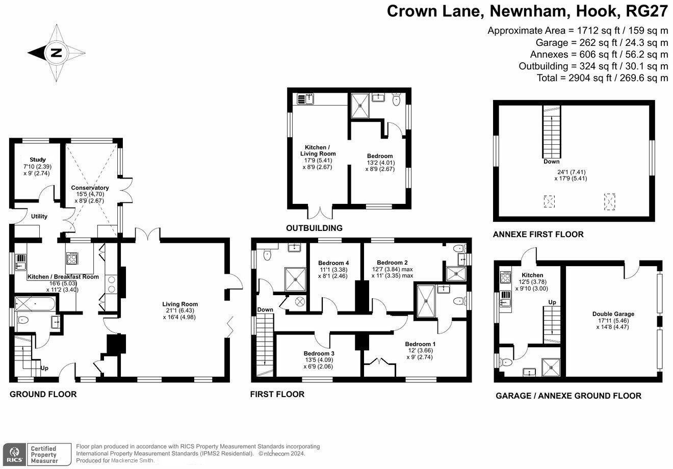 West View Lodge, 1, Crown Lane, Hook floorplan