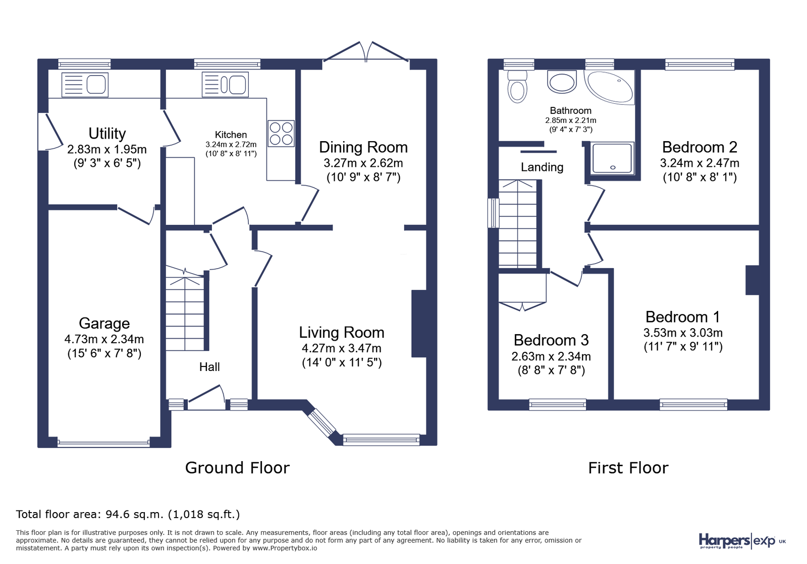 14, Horton Avenue, Bedlington floorplan