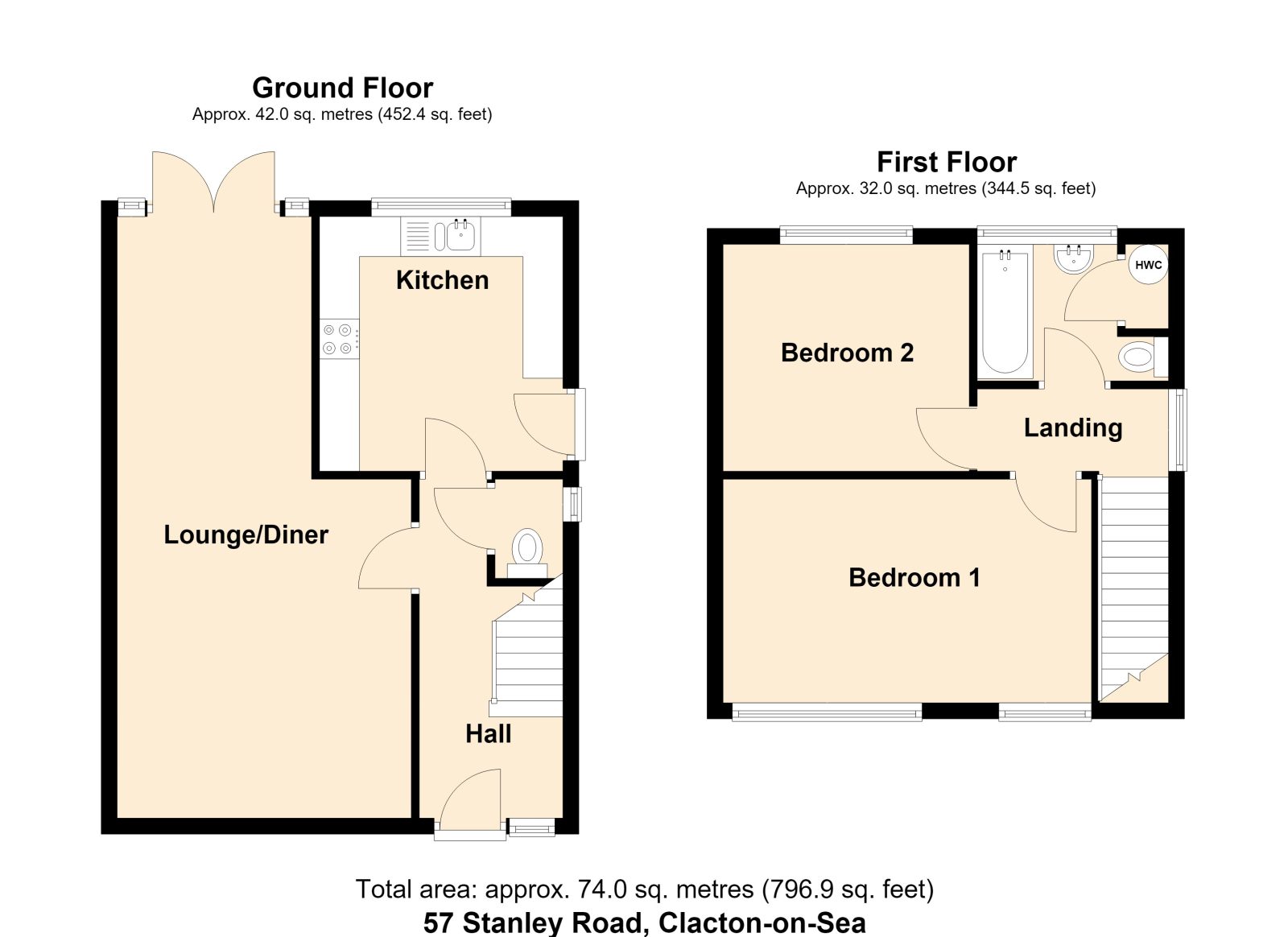 57 Stanley Road, Stanley Road, Clacton on Sea floorplan