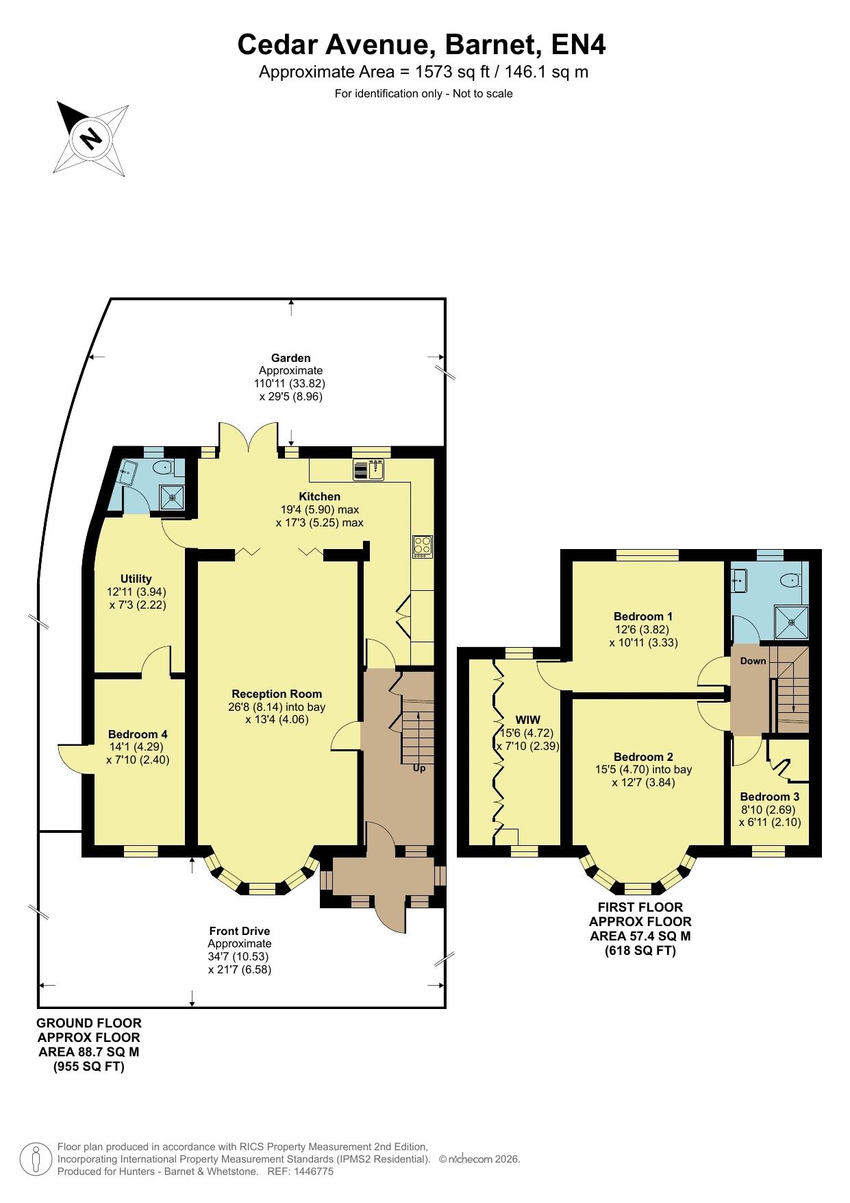 16, Cedar Avenue, East Barnet floorplan