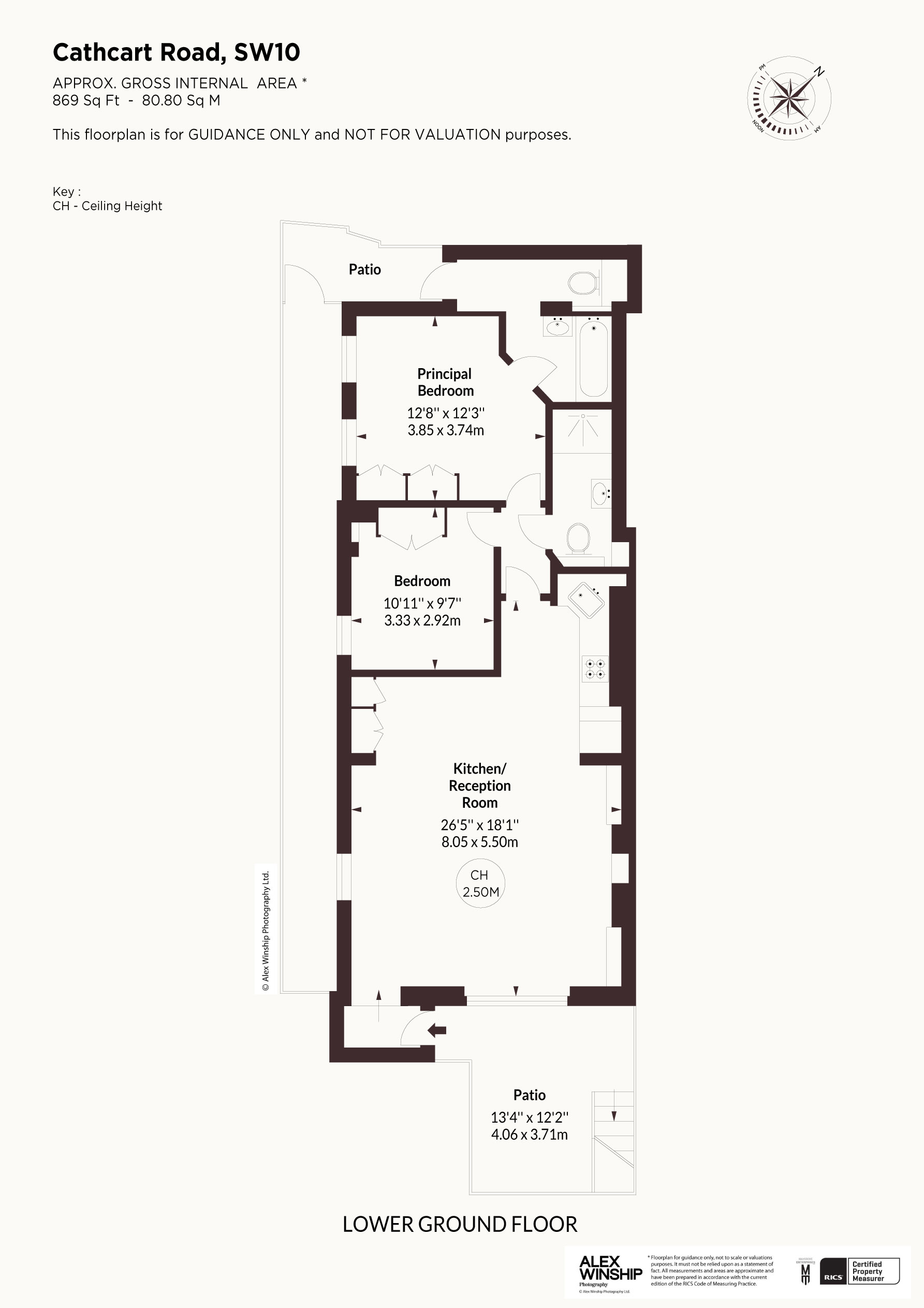 Flat A, 42,, Cathcart Road, London floorplan