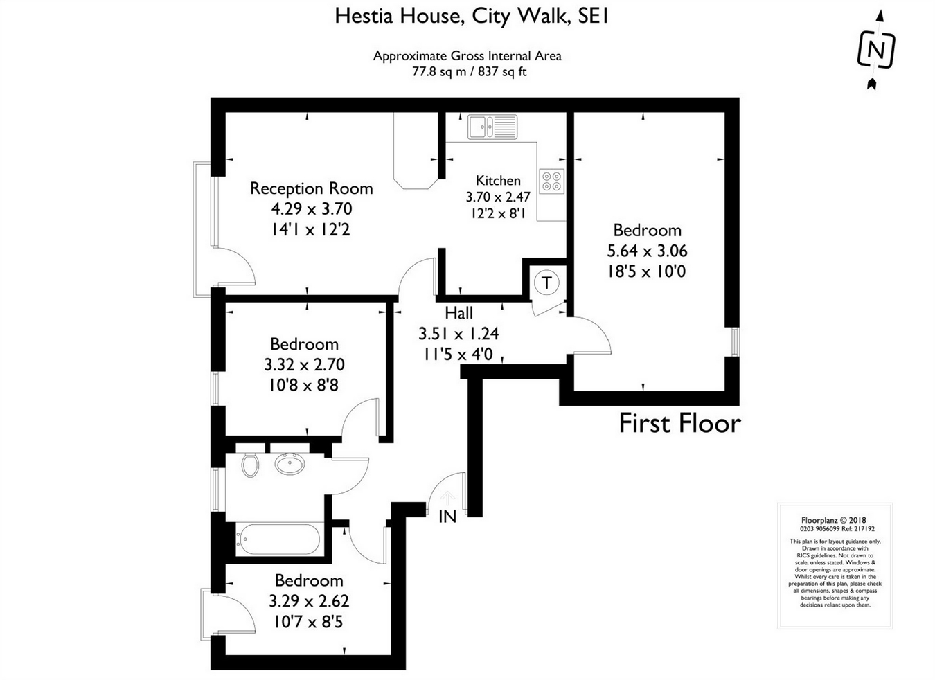 3 Bedrooms Flat for sale in Hestia House, City Walk, London SE1