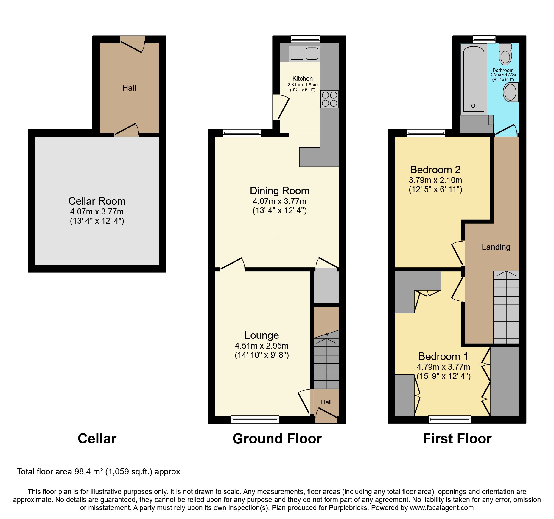 28, Radcliffe Road, Oldham floorplan